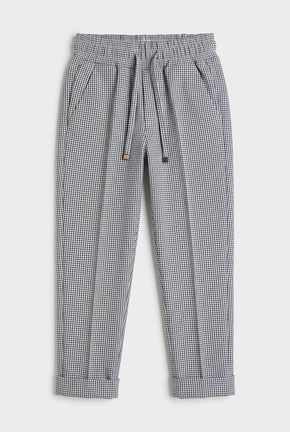 Boys Emerald Navy Blue 2-Piece Mini Tweed Houndstooth Suit - ORME Trousers Picture