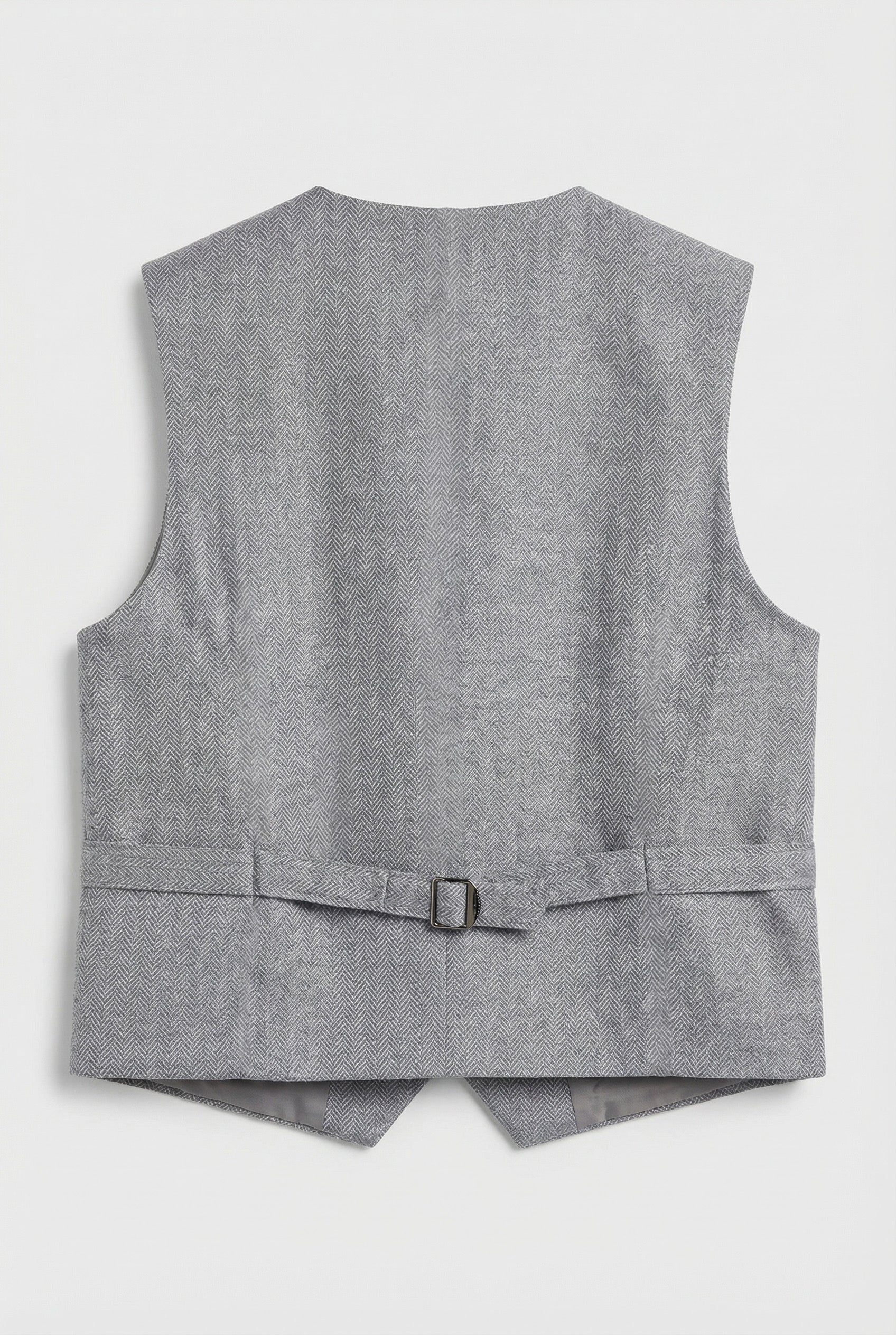 Boys Herringbone Waistcoat Set - Grey
