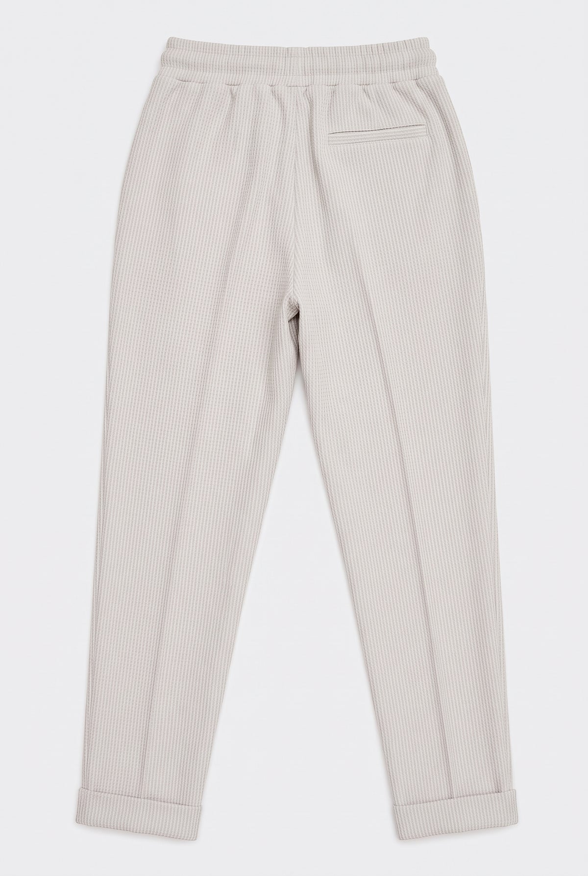 Boys Light Grey 2-Piece Mini Tweed Houndstooth Suit - ORME Trousers Back  Picture 