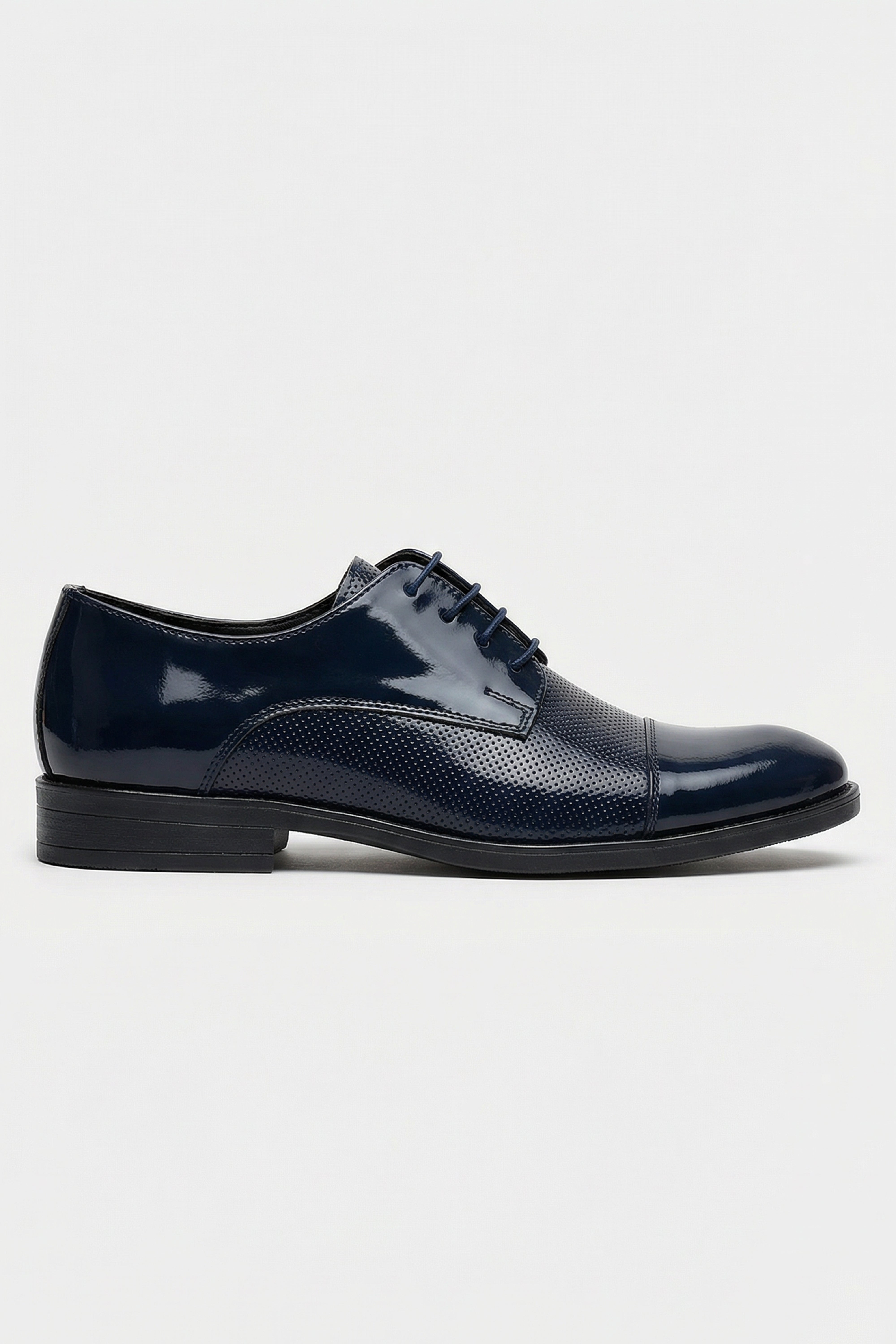 Boys Patent Navy Derby Shoes - OHIO - Navy
