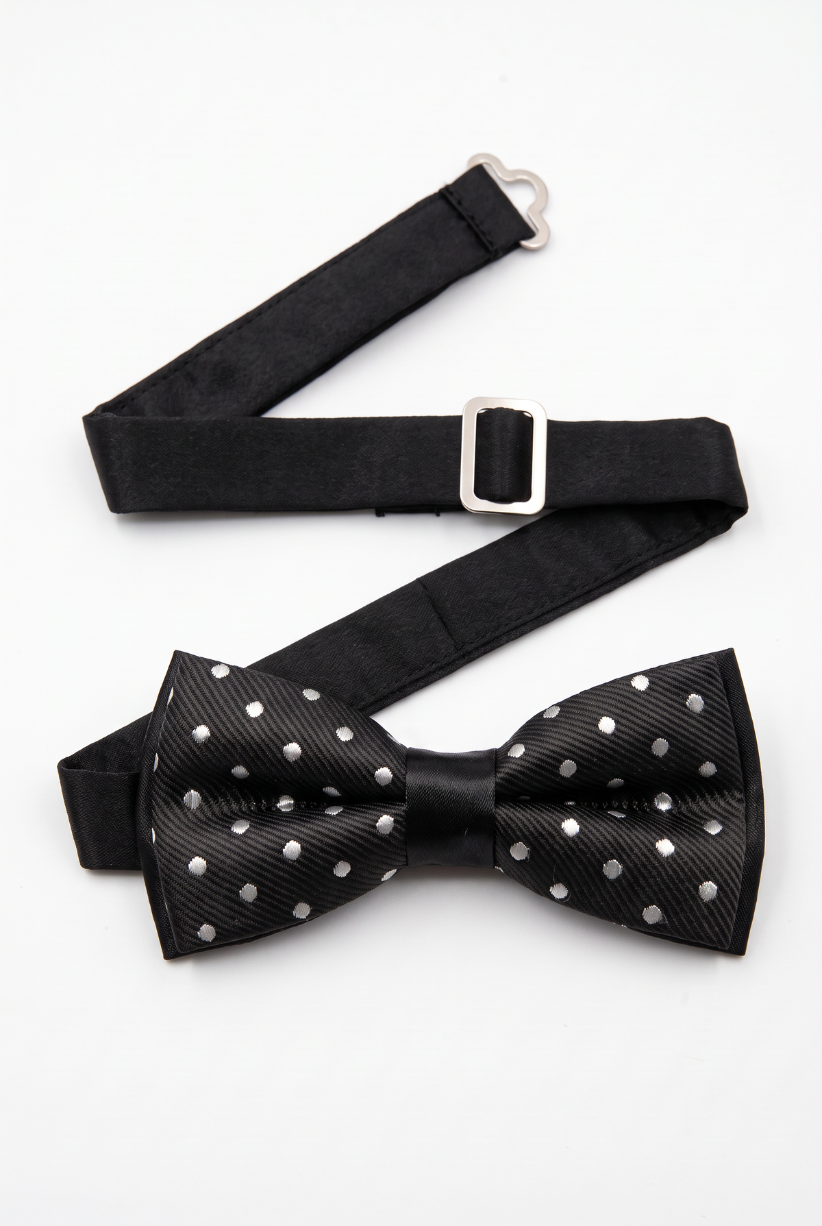 Boys Polka Dot Bow Tie - BWP BLACK Strap Picture