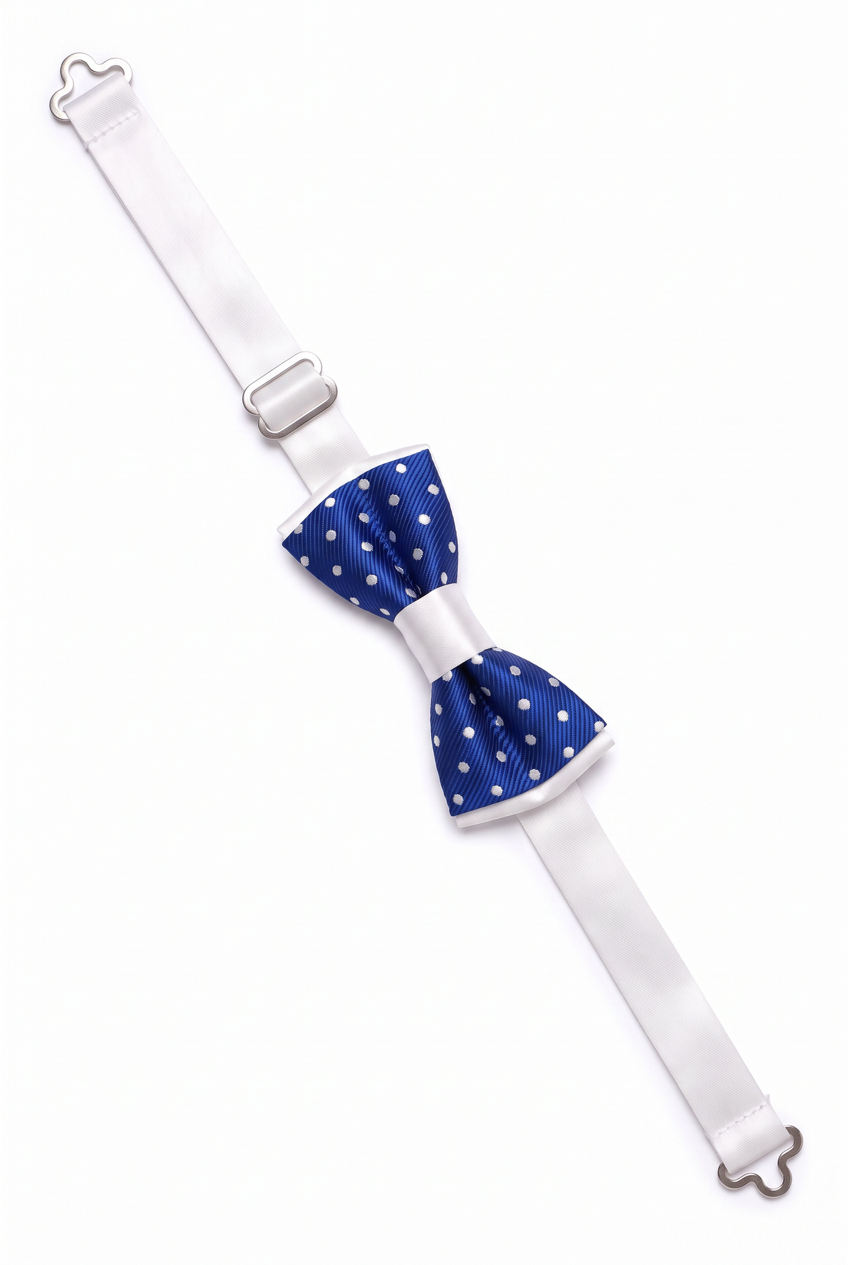 Boys Polka Dot Bow Tie - BWP Royal Blue and White