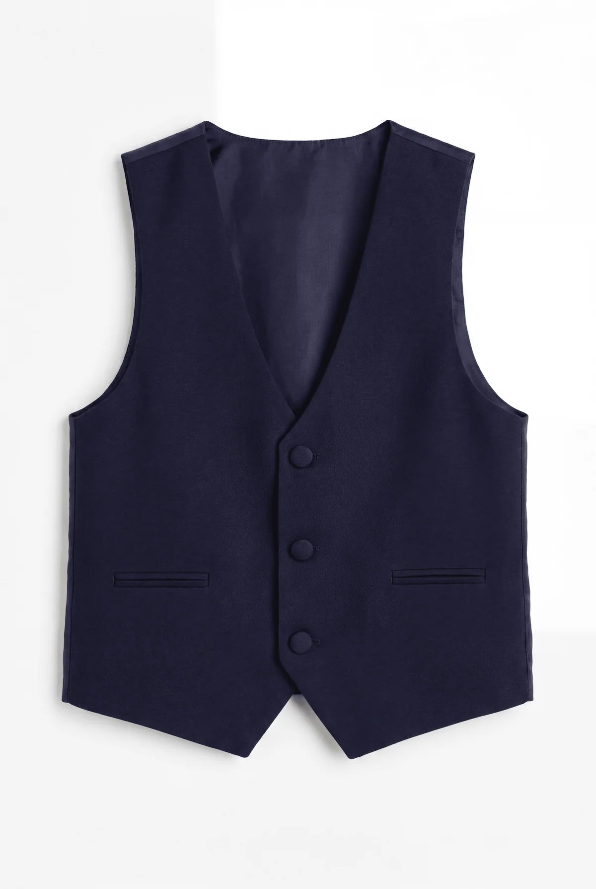 Boys Satin Lapel Tuxedo Suit - 4-Piece or 5-Piece with Cufflink Shirt - Navy Waistcoat Picture