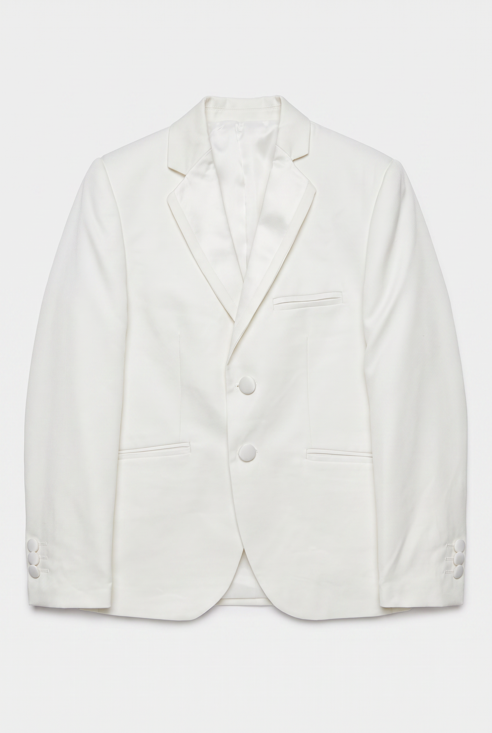 Boys Sheen Lapel Slim Fit Communion Suit - Off white