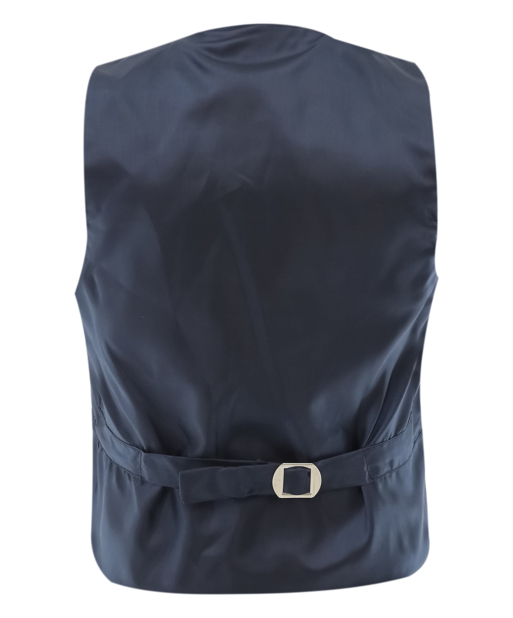Boys Slim Fit 7 Piece Full Suit Set - Kenny - Parliament Blue Waistcoat Back Picture