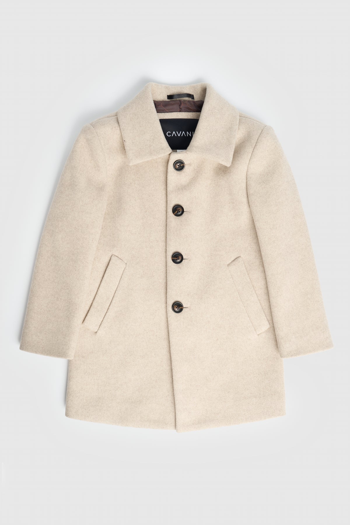 Boys Smart Tailored Formal Overcoat – Cavani Oscar Stone Beige Picture