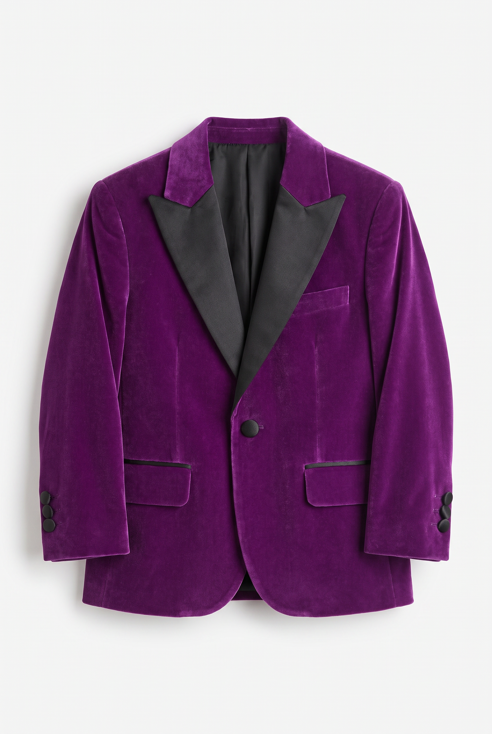 Boys Velvet Blazer Satin Lapel Dinner Jacket - Mayfair - Purple
