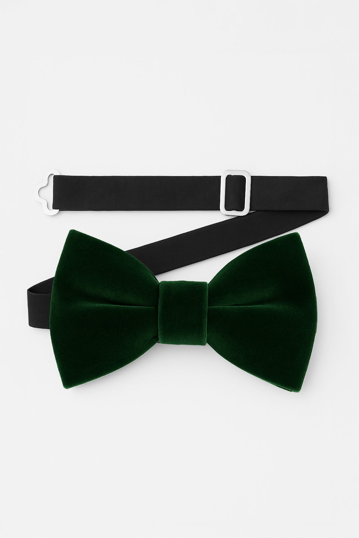 Boys Velvet Dickie Bow Tie & Handkerchief Set - Savoy - Green Detail Picture