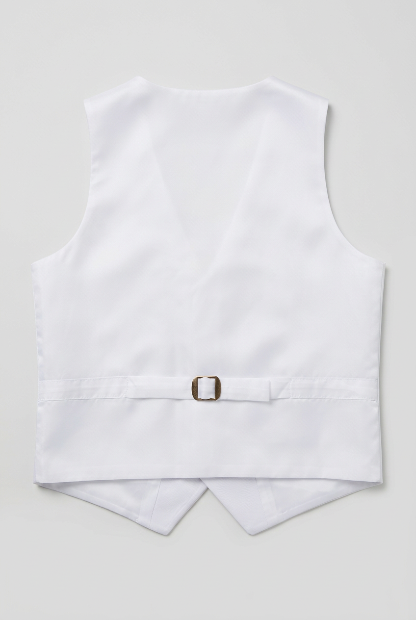 Boys White Formal Waistcoat