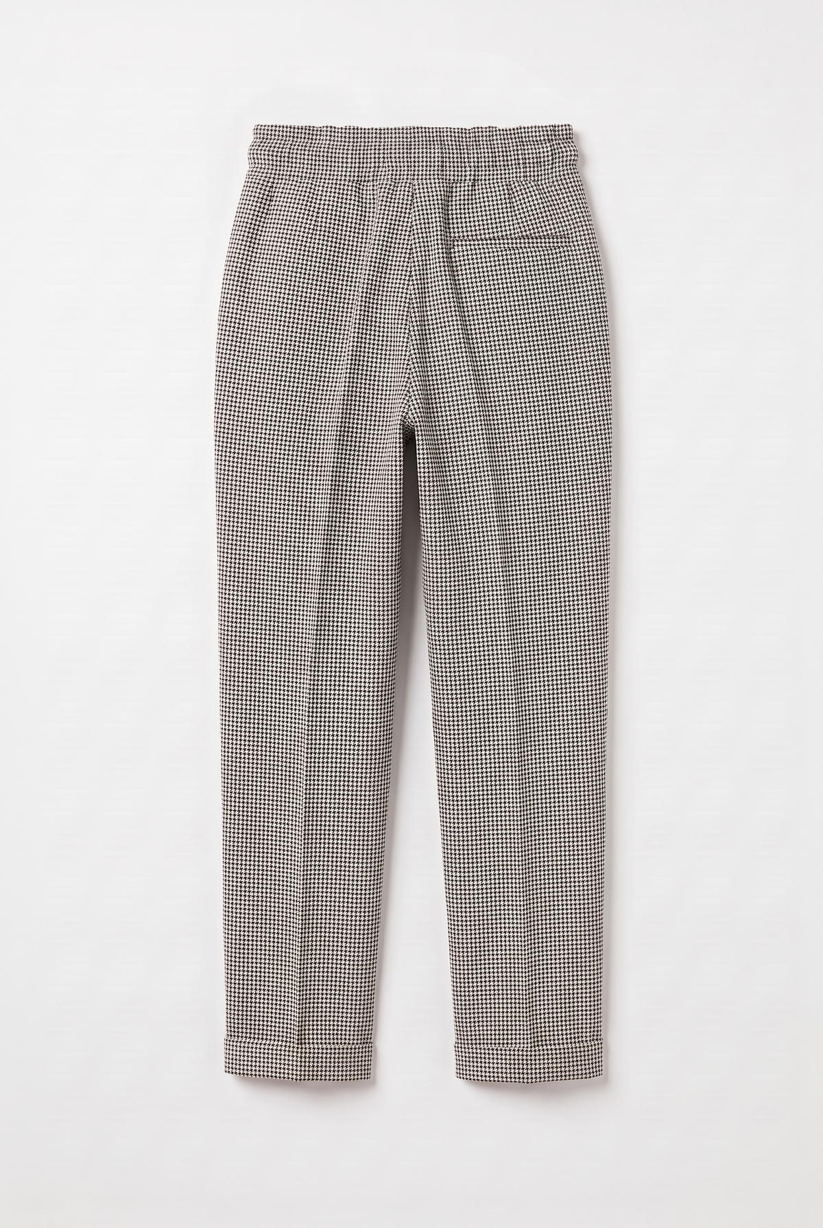 Boys White and Black 2-Piece Mini Tweed Houndstooth Suit - ORME Trousers Back  Picture