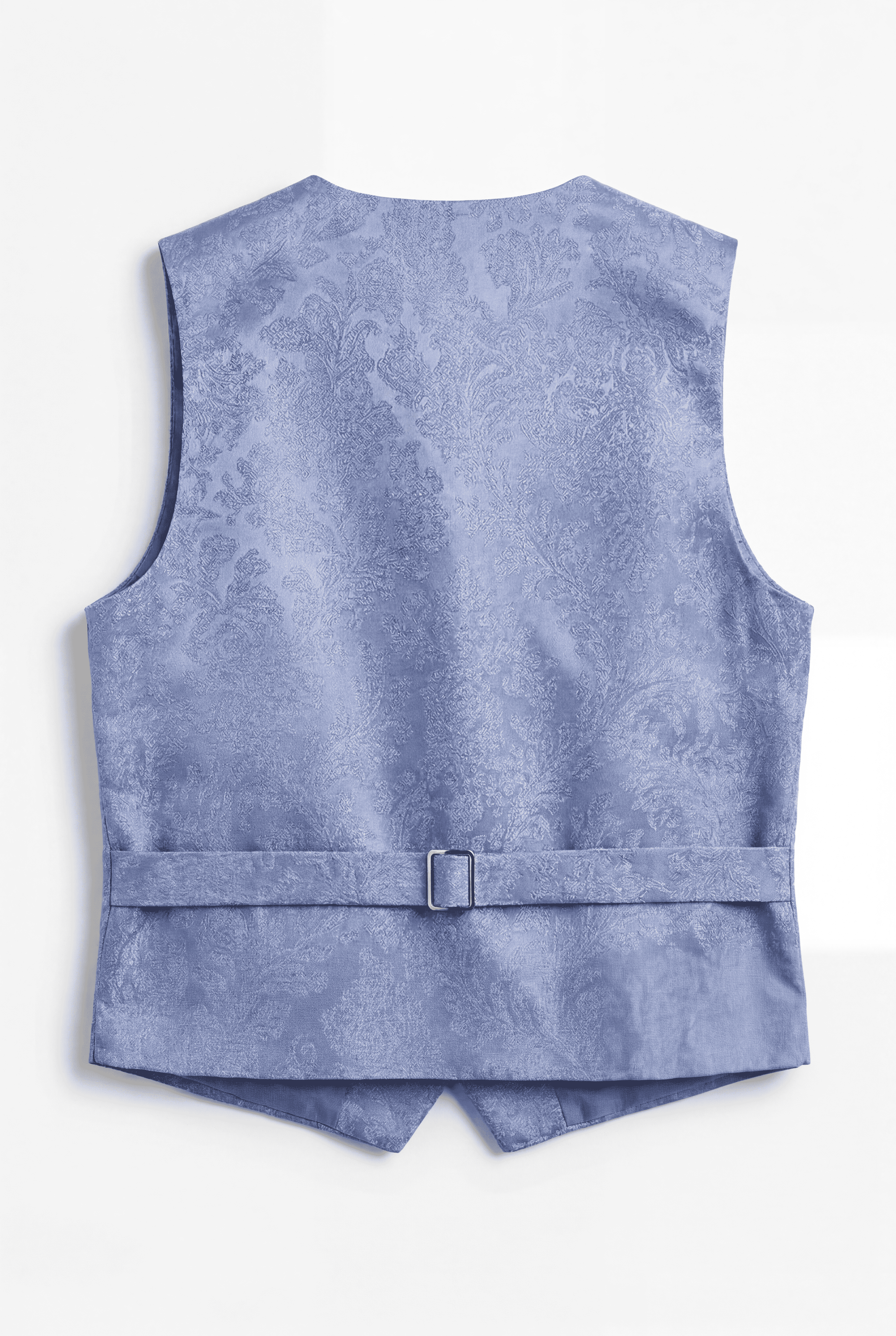 Boys 2-Piece Paisley Jacquard Waistcoat Cravat Set -  Blue