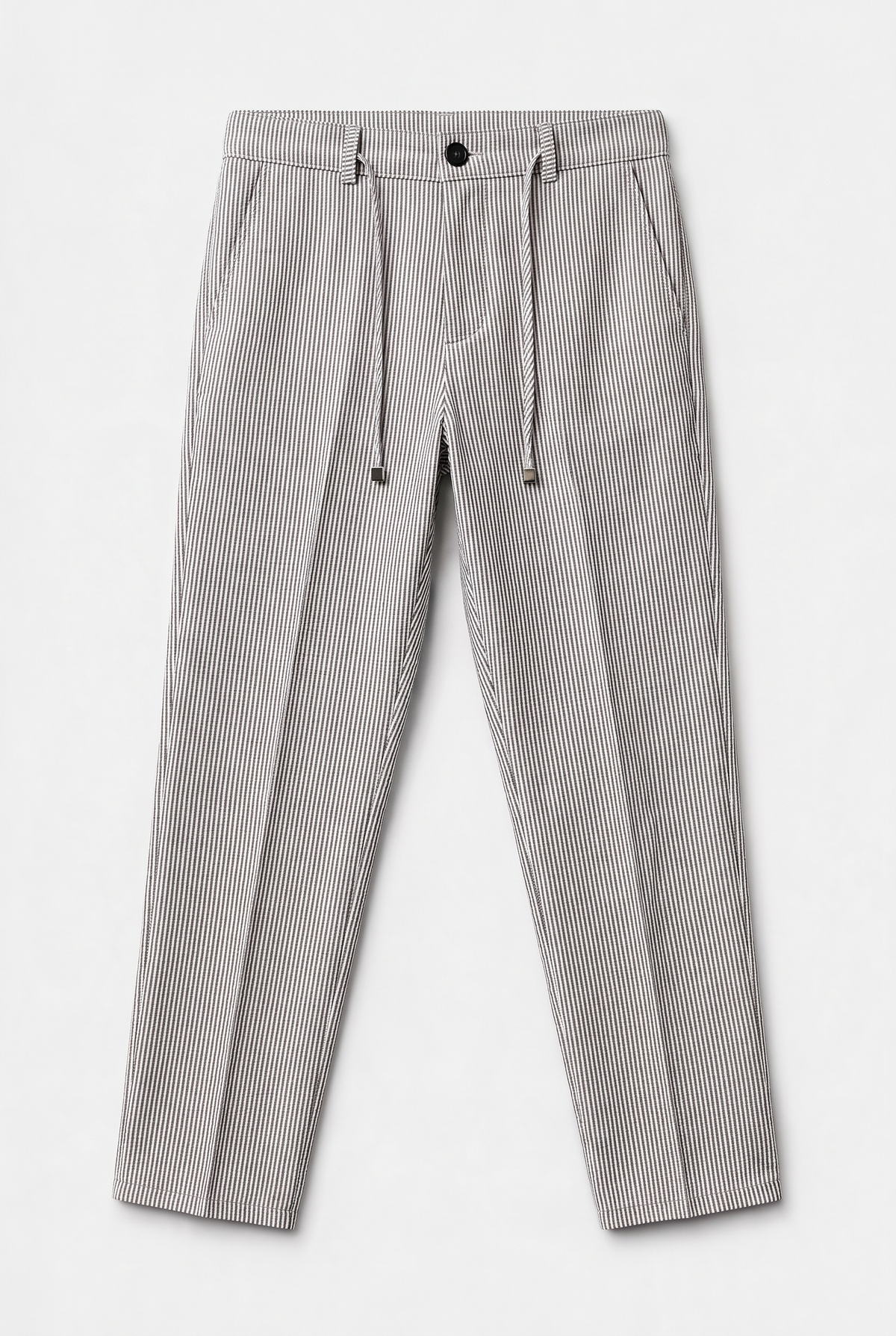 Boys’ 3-Piece Pinstripe Double-Breasted Suit - Grey Trousers Picture