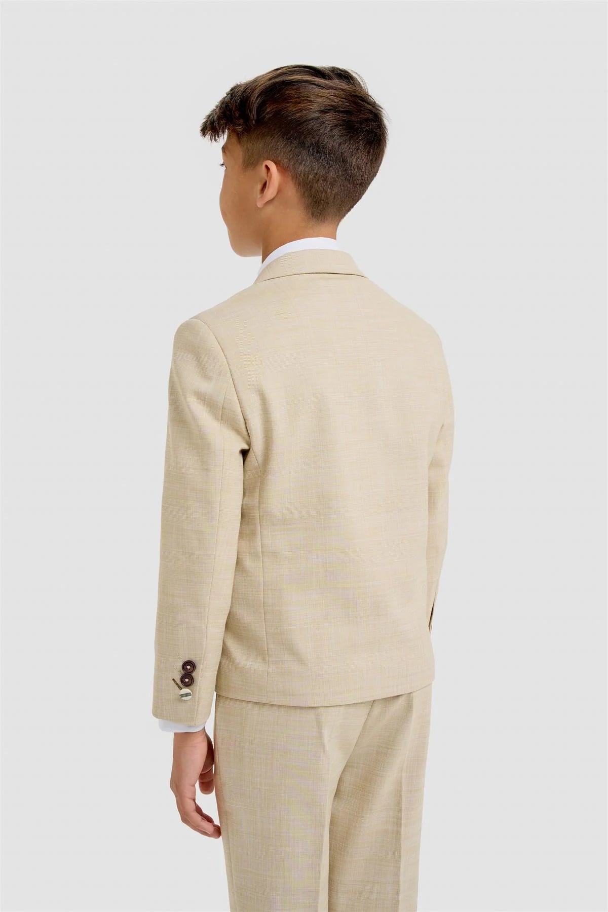 Boys’ 3-Piece Textured Suit - Camden - Beige