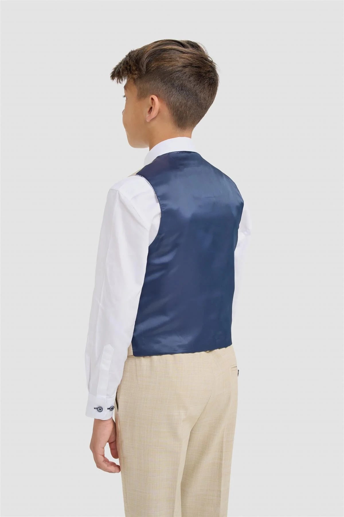 Boys’ 3-Piece Textured Suit - Camden - Beige