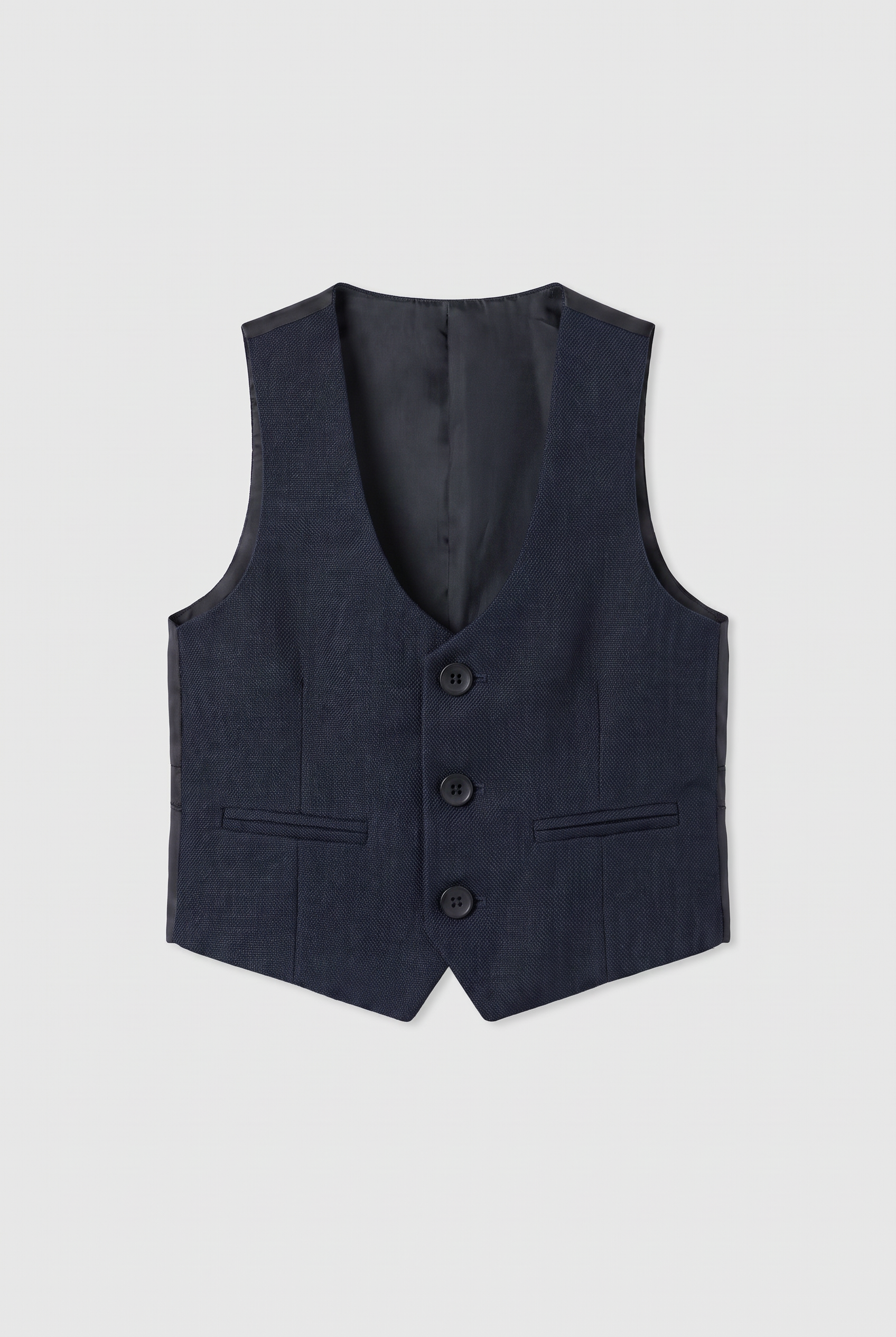 Boys 5-Piece Cotton Smart Casual Suit - Navy