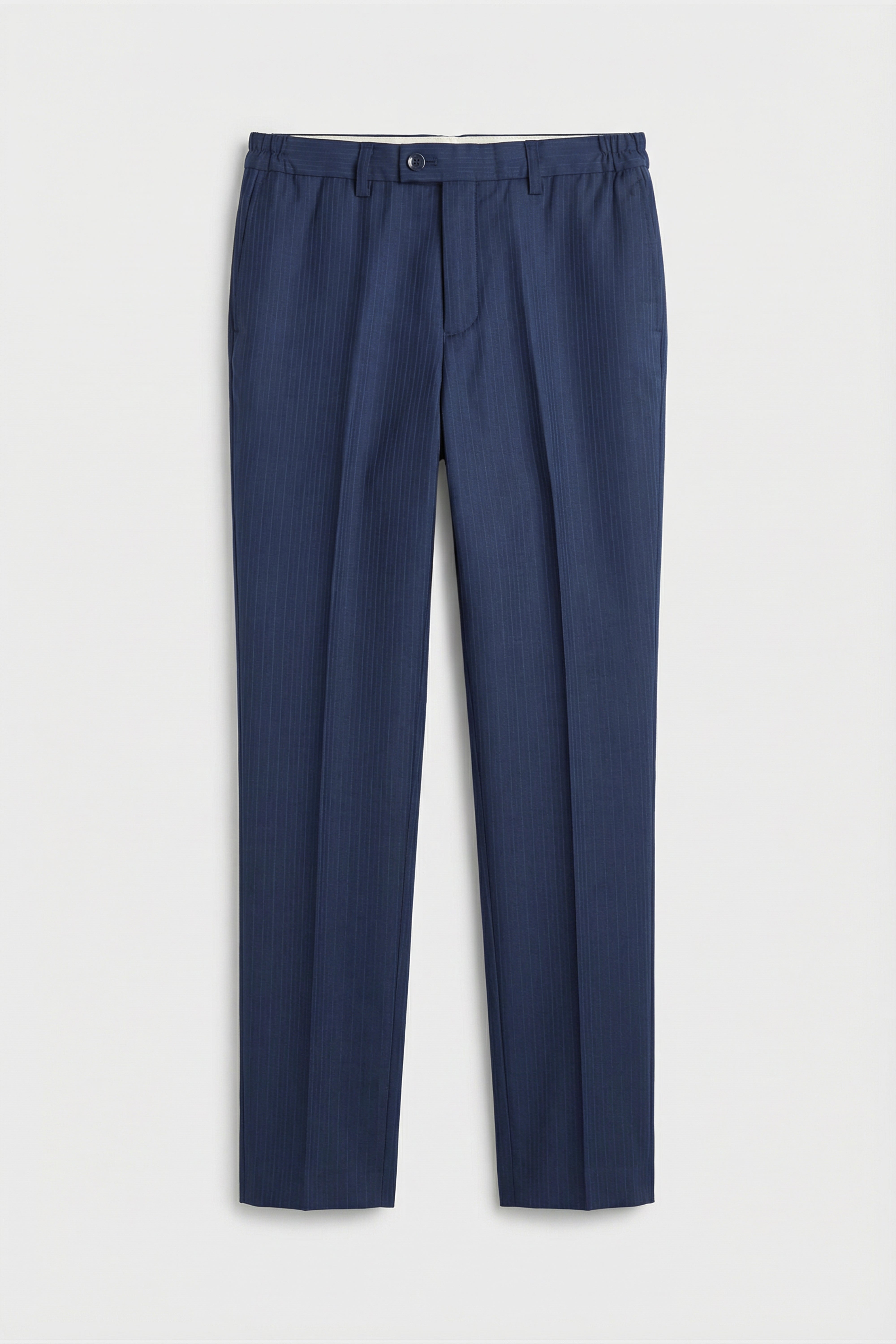 Boys 5-Piece Herringbone Pinstripe Suit - Dawson - Navy Blue