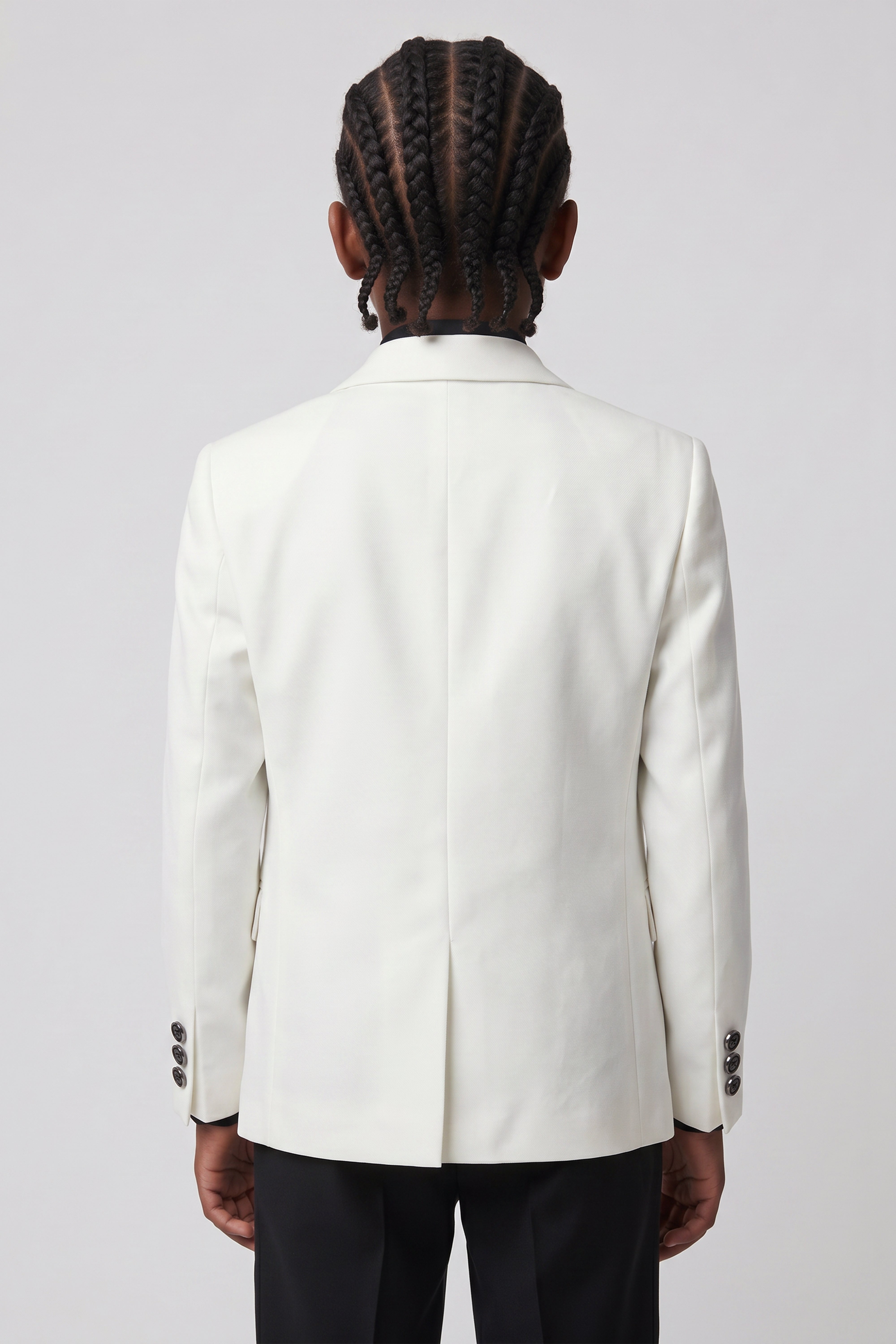 Boys’ 6-Piece Tuxedo Dinner Suit with Double Breasted Waistcoat - DAMATLIK - Ivory