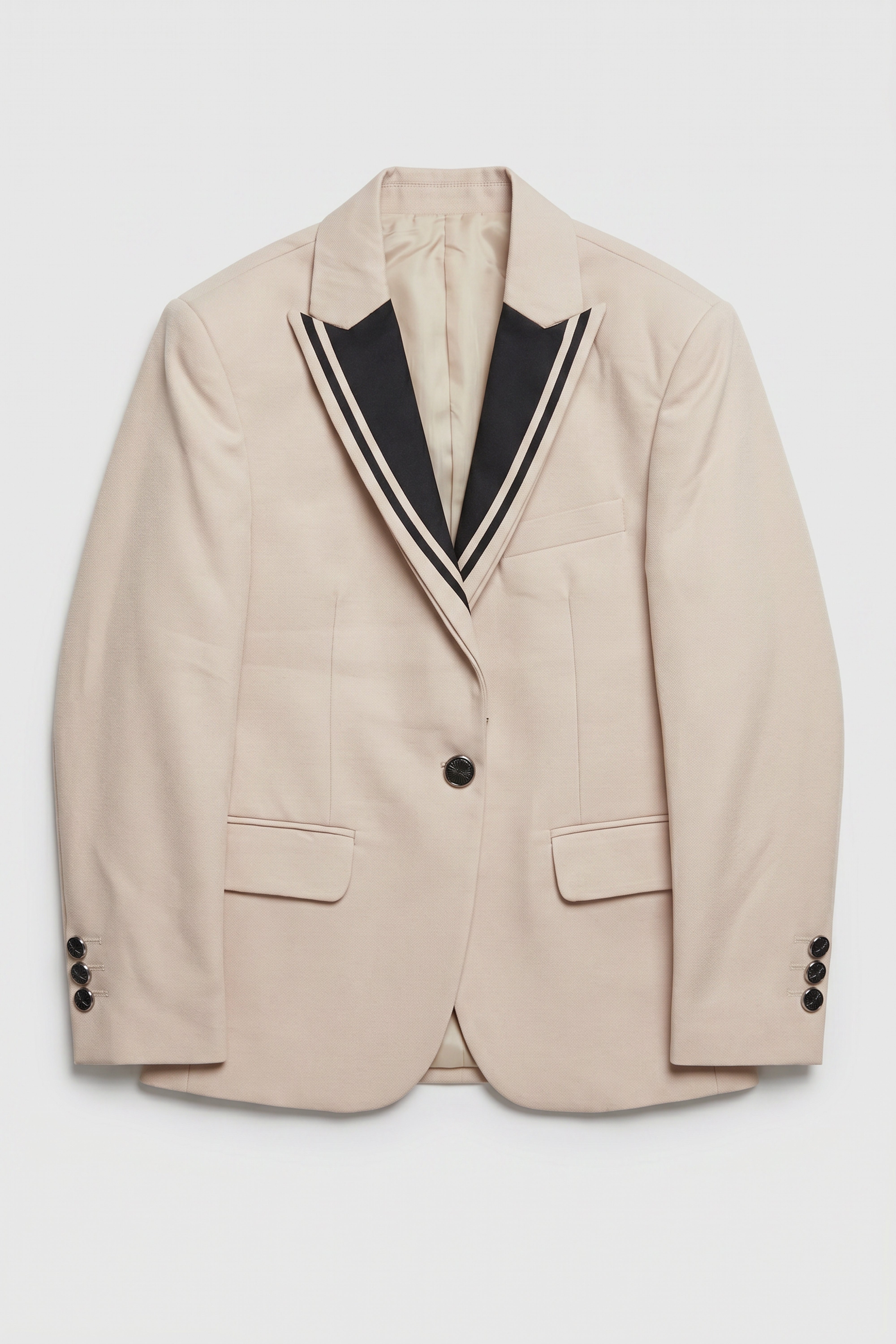 Boys 6-Piece Tuxedo Dinner Suit with Double Breasted Waistcoat - DAMATLIK W - Camel Beige