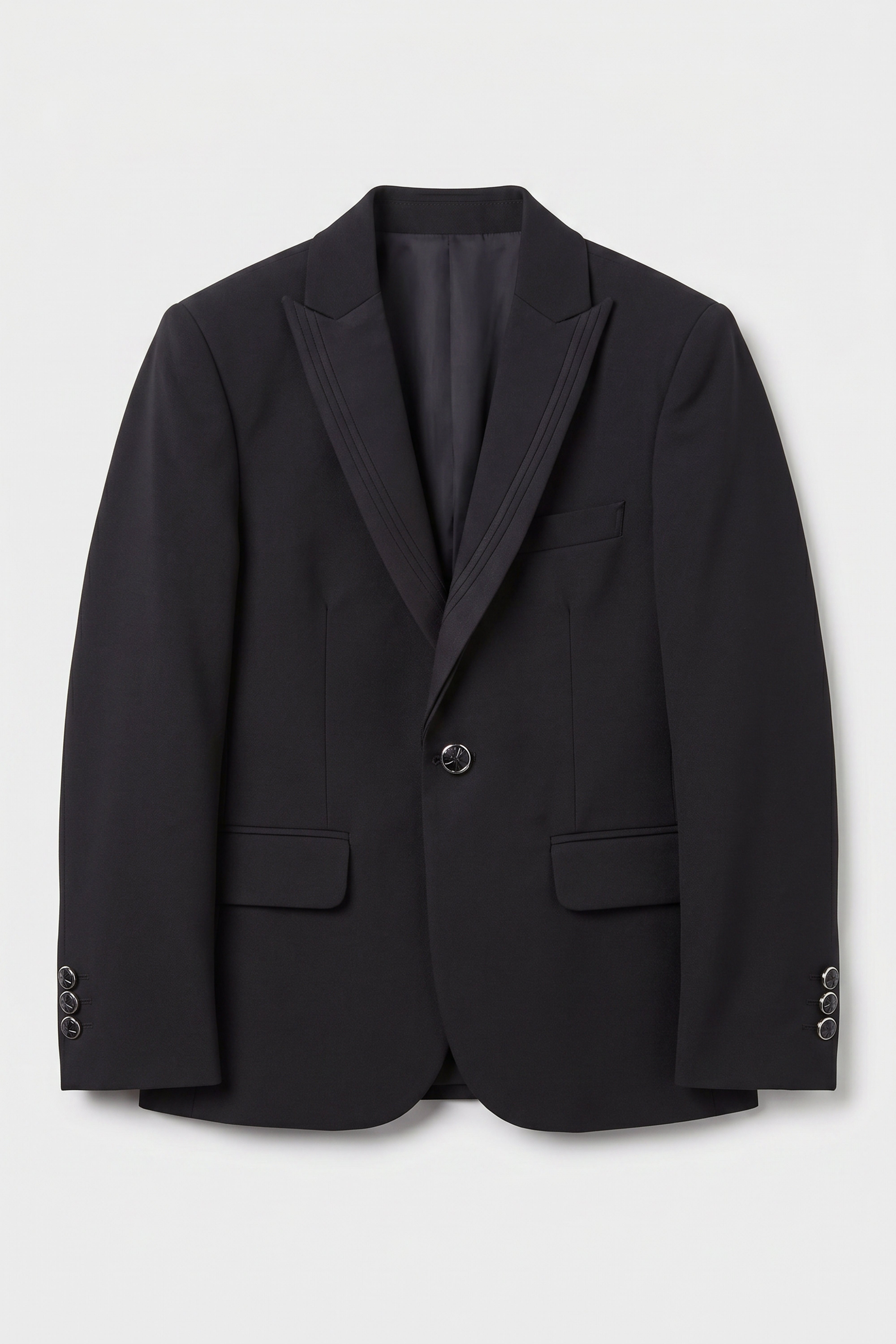 Boys’ 6-Piece Tuxedo Dinner Suit with Double Breasted Waistcoat - DAMATLIK - Black