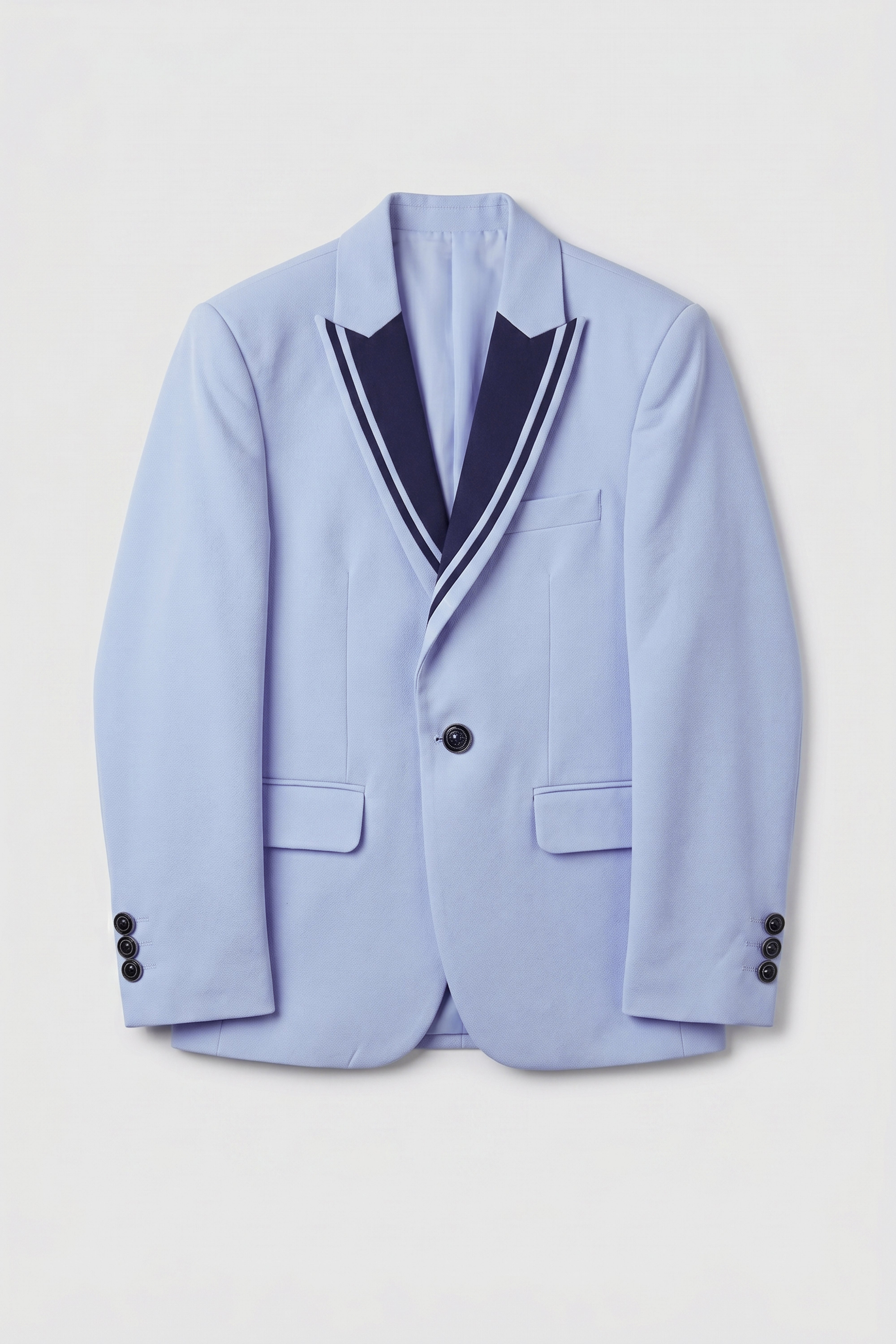 Boys’ 6-Piece Tuxedo Dinner Suit with Double Breasted Waistcoat - DAMATLIK - Blue