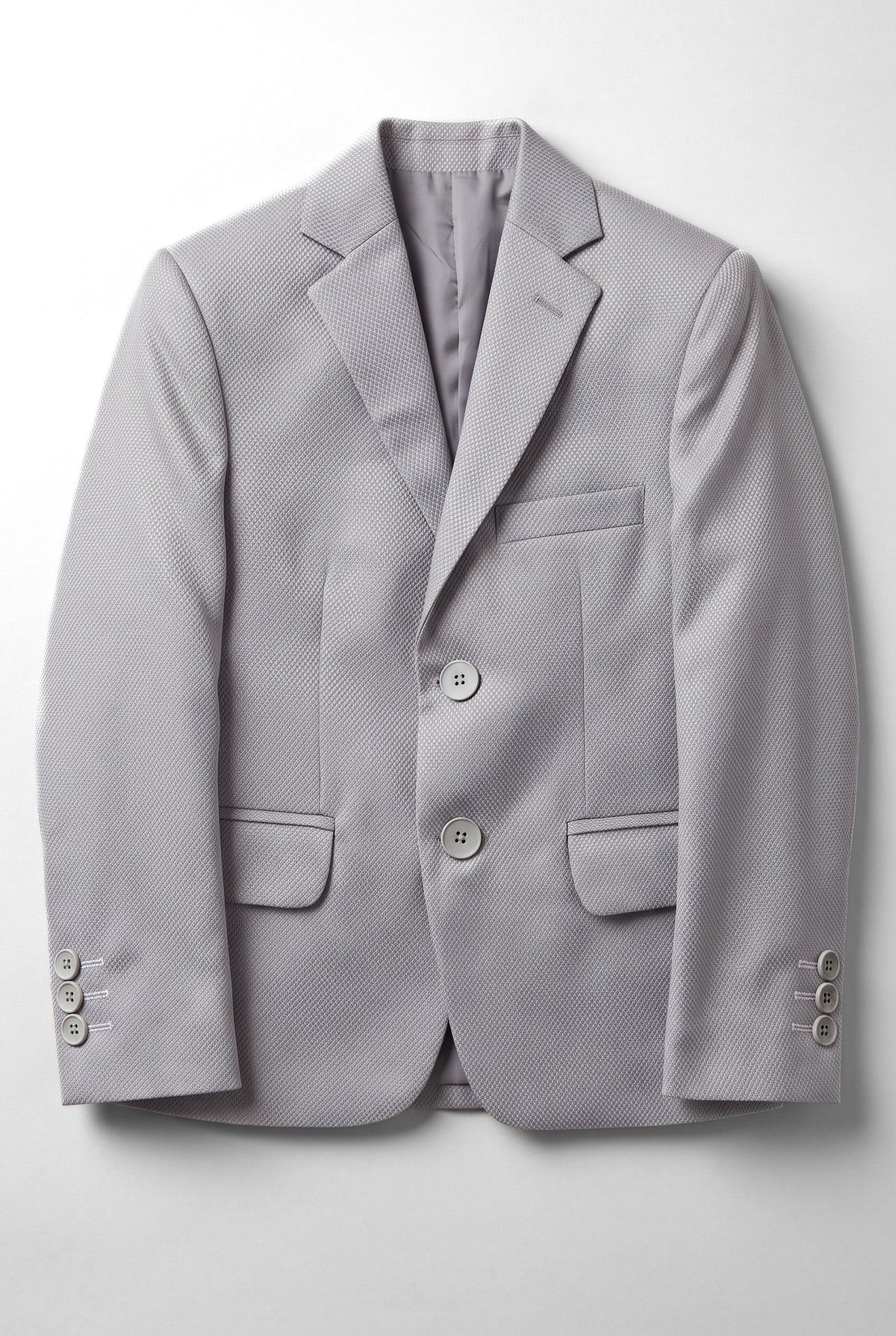 Boys’ 7-Piece Self-Patterned Formal Suit Set - Planet - Grey