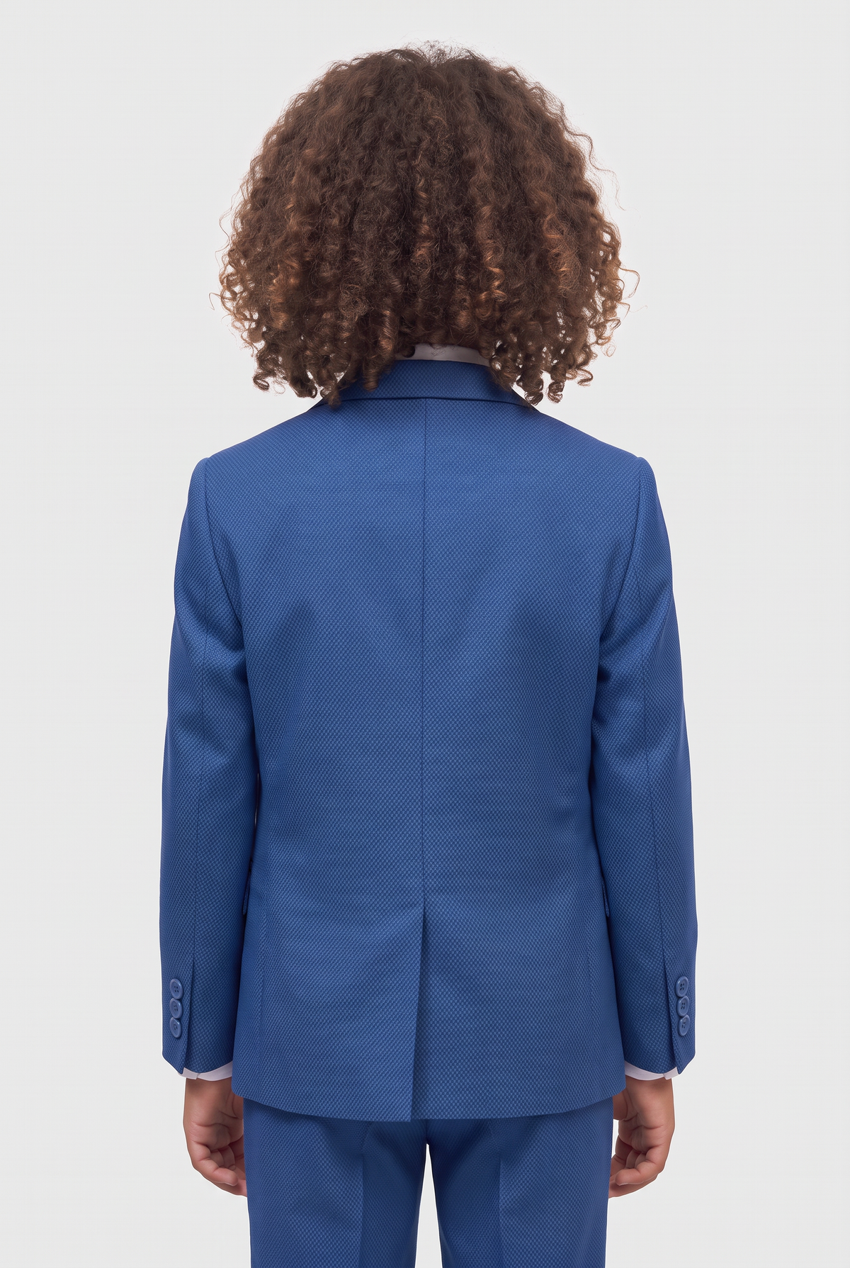 Boys’ 7-Piece Self-Patterned Formal Suit Set - Planet - Indigo Blue