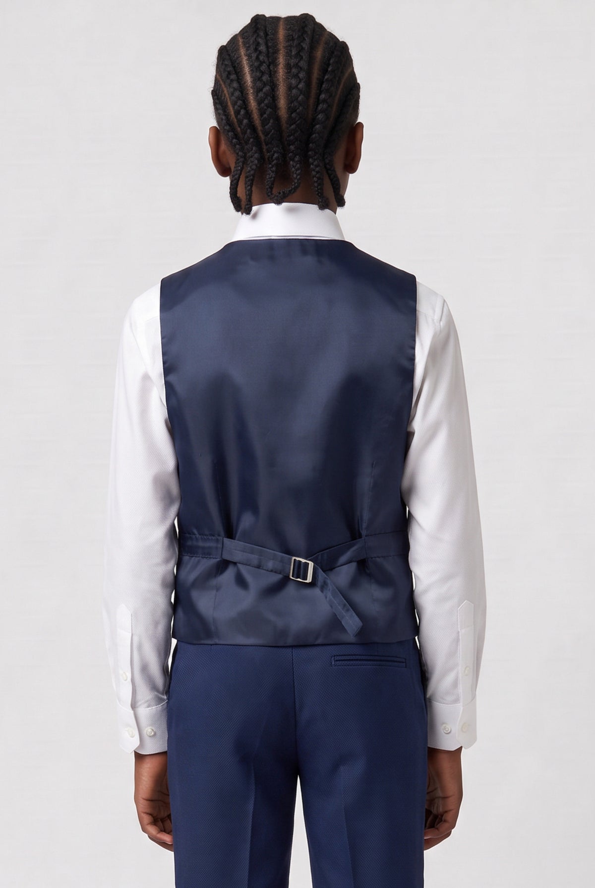 Boys’ 7-Piece Self-Patterned Formal Suit Set - Planet - Navy