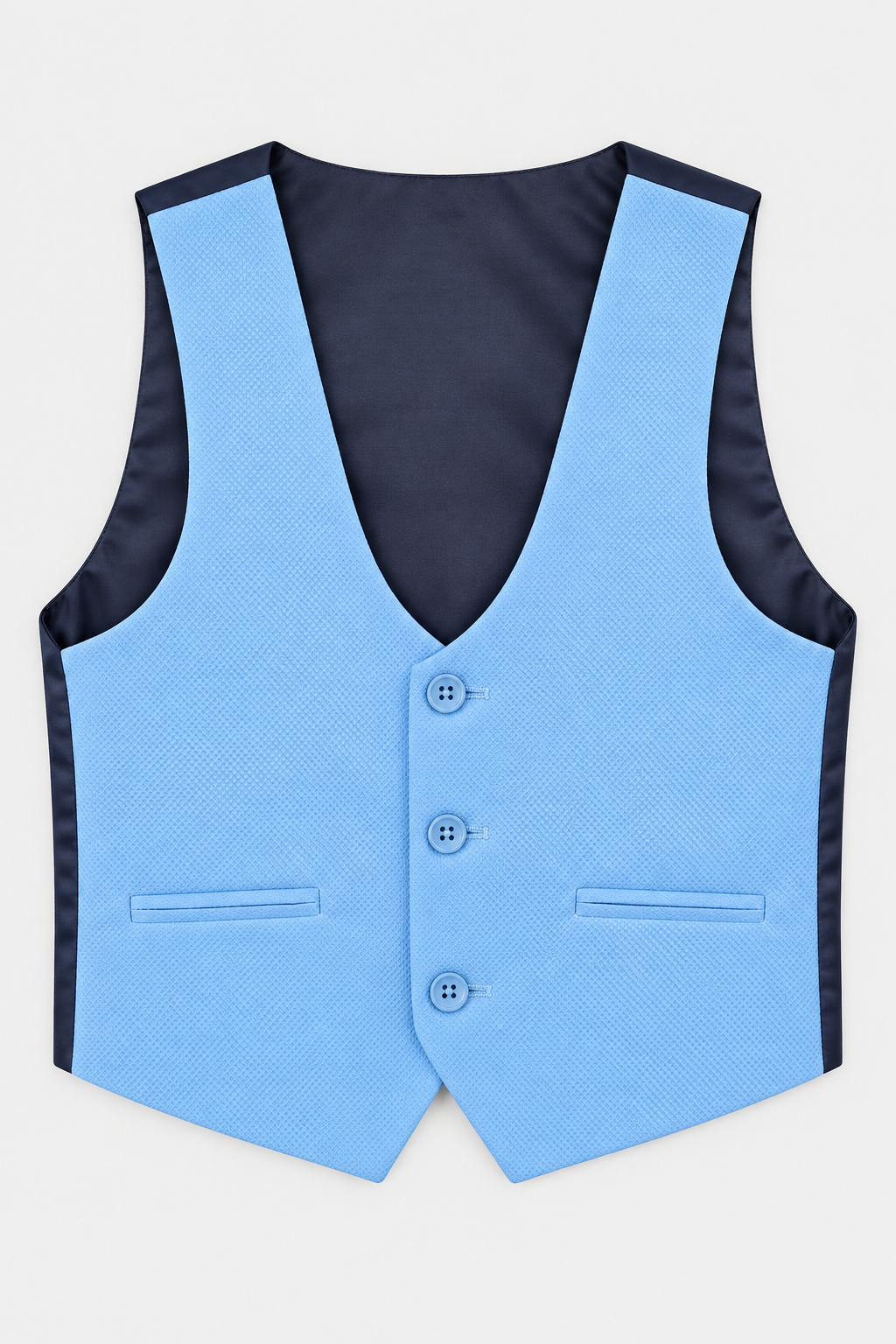Boys’ 7-Piece Self-Patterned Formal Suit Set - Planet - Sky Blue