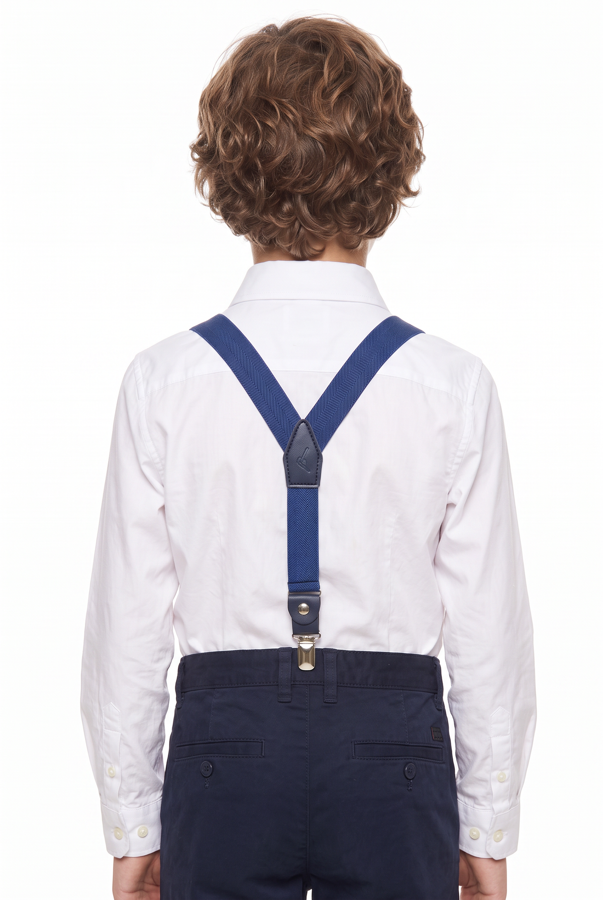 Boys Adjustable Y-Shape Suspenders - Parlement Blue
