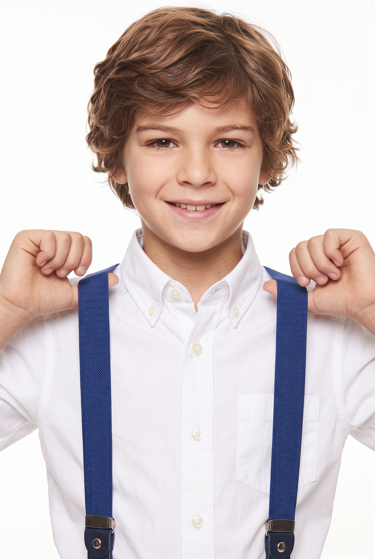 Boys Adjustable Y-Shape Suspenders - Parlement Blue