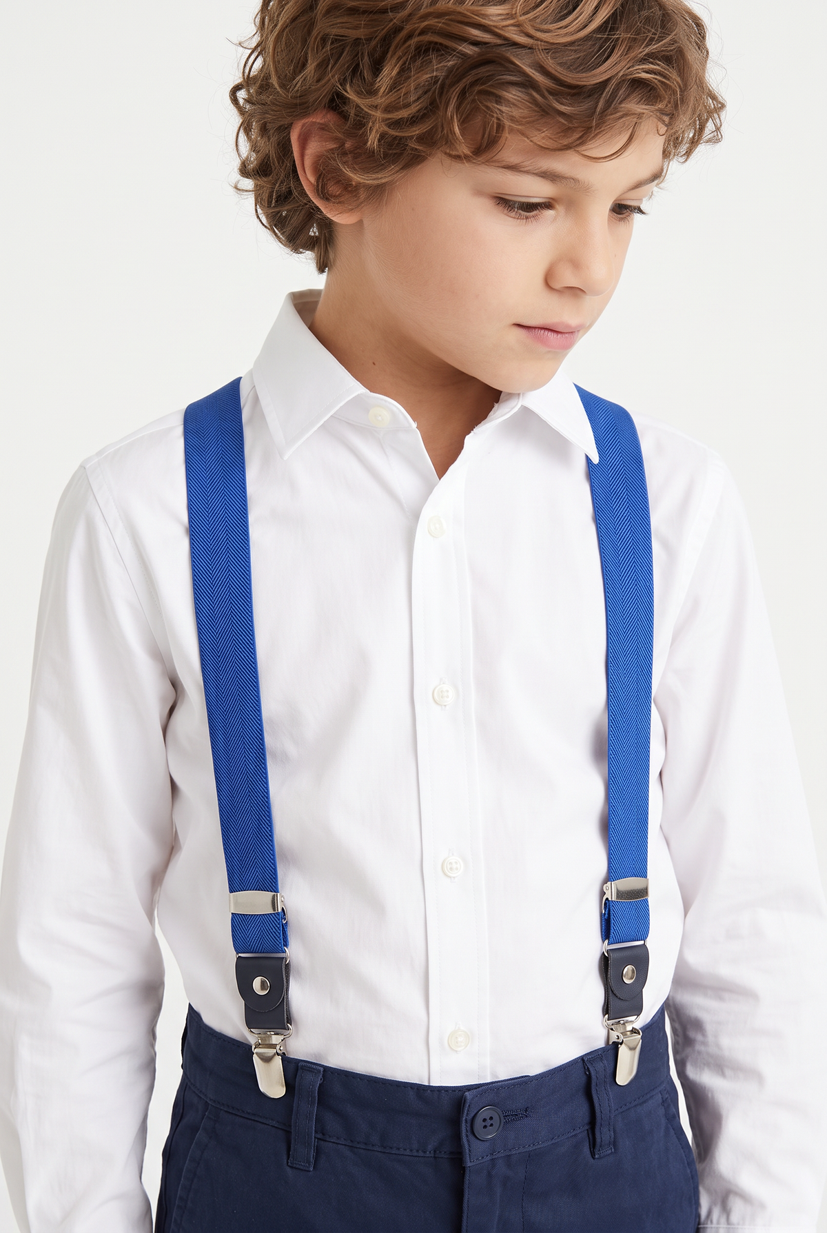 Boys Adjustable Y-Shape Suspenders - Royal Blue