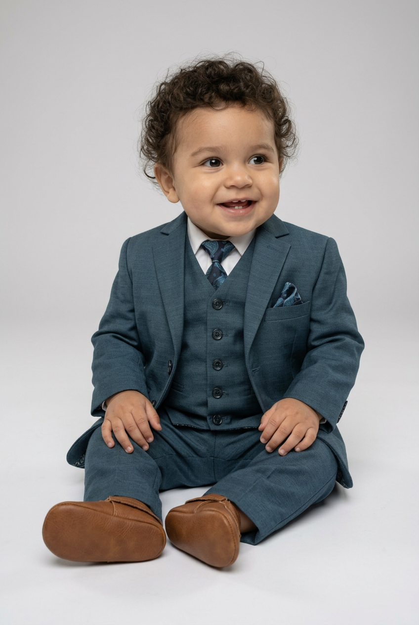 Boys All in One Tailored Fit Suit  - HENRY Blue - Dark Blue