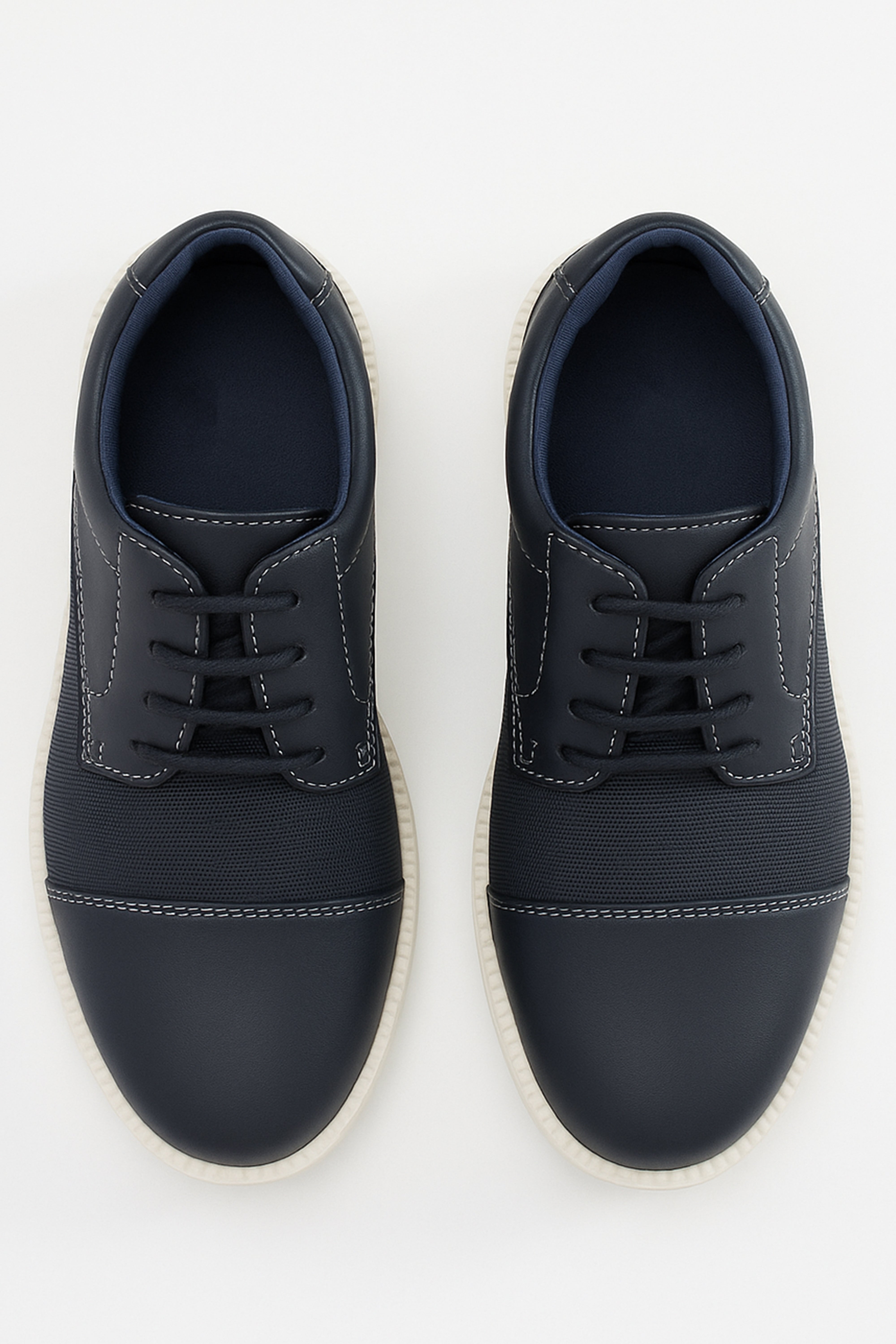 Boys' Casual Derby-style Sneakers - FELIX - Navy Blue Front Picture