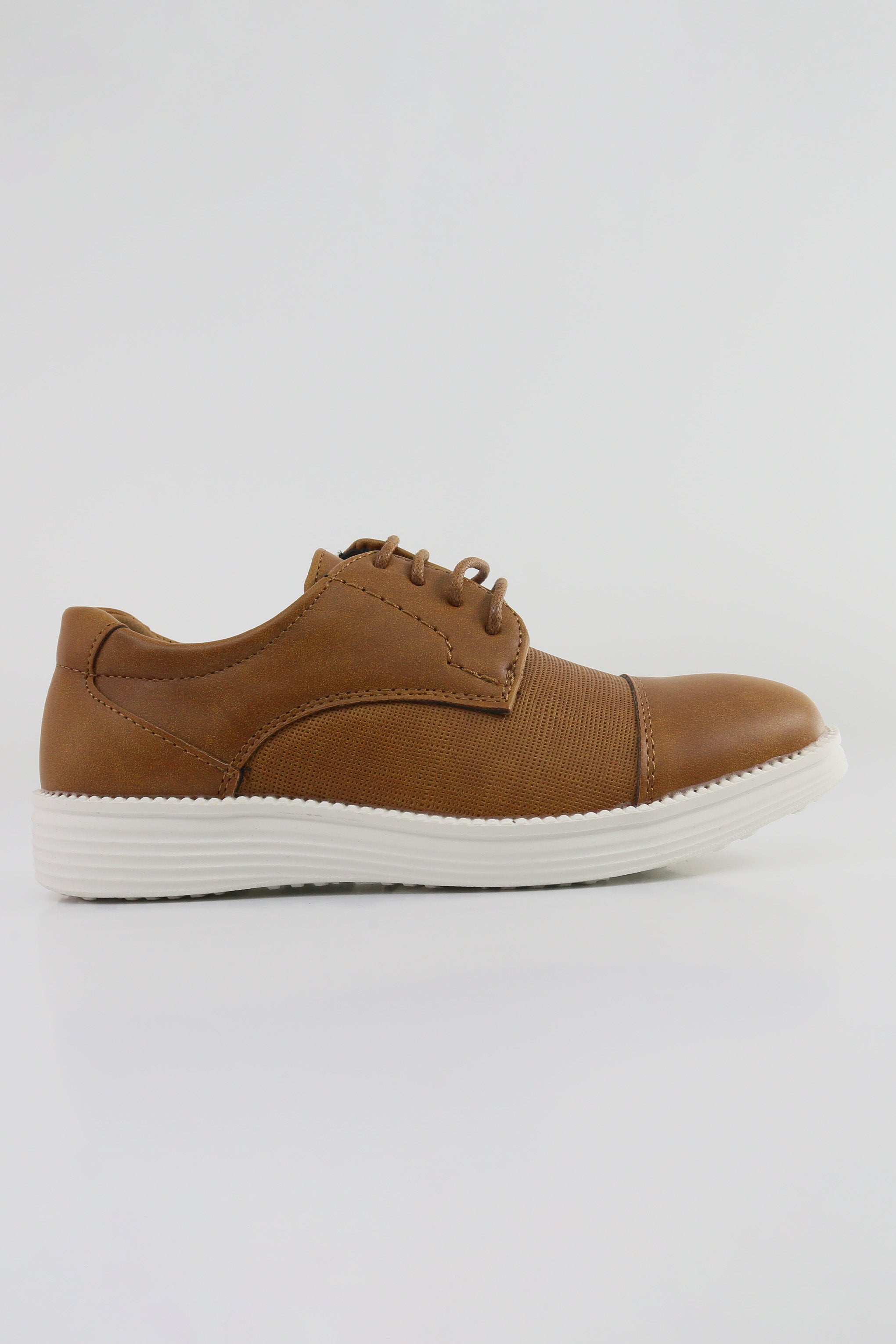 Boys' Casual Derby-style Sneakers - FELIX - Tan Brown