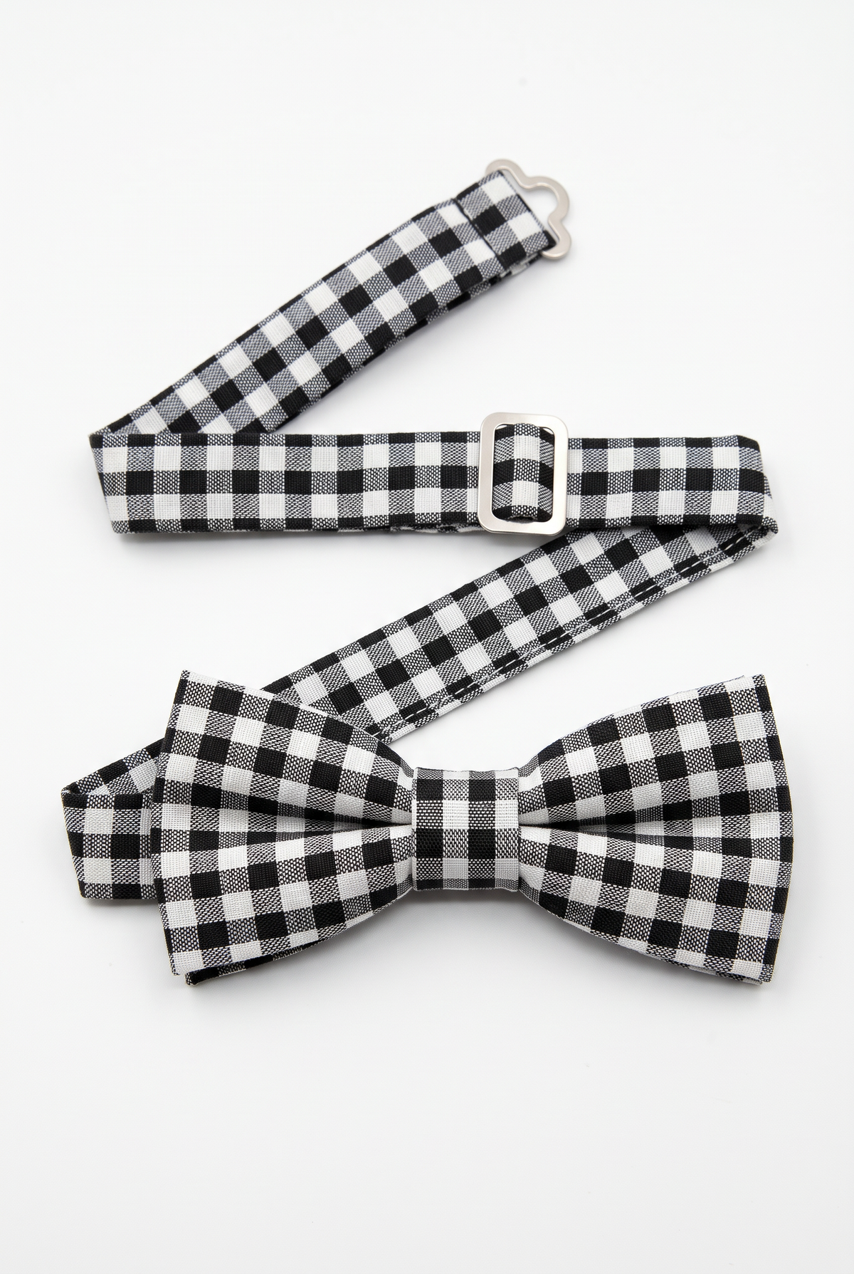 Boys' Checkered Bow Tie - BWC - Black bowtie picture
