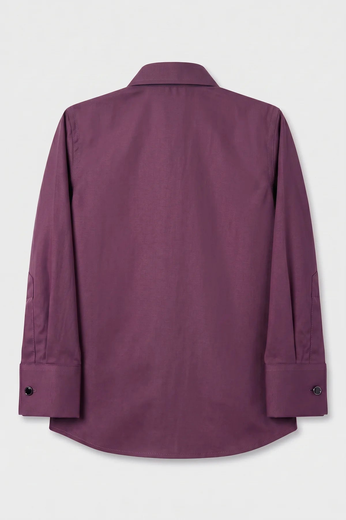 Boys Classic Collar Dress Shirt with Cufflinks -  Burgundy