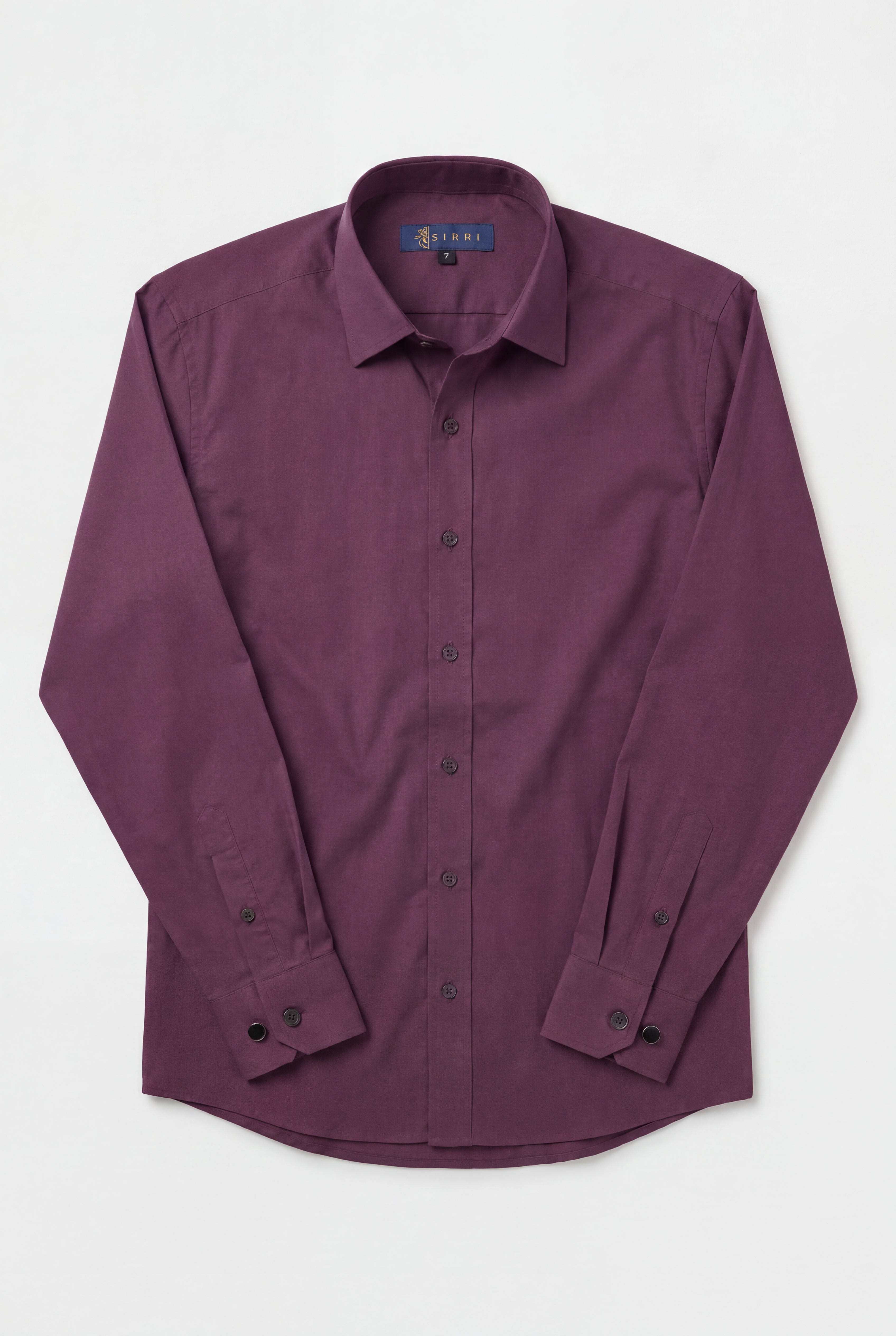 Boys Classic Collar Dress Shirt with Cufflinks -  Burgundy