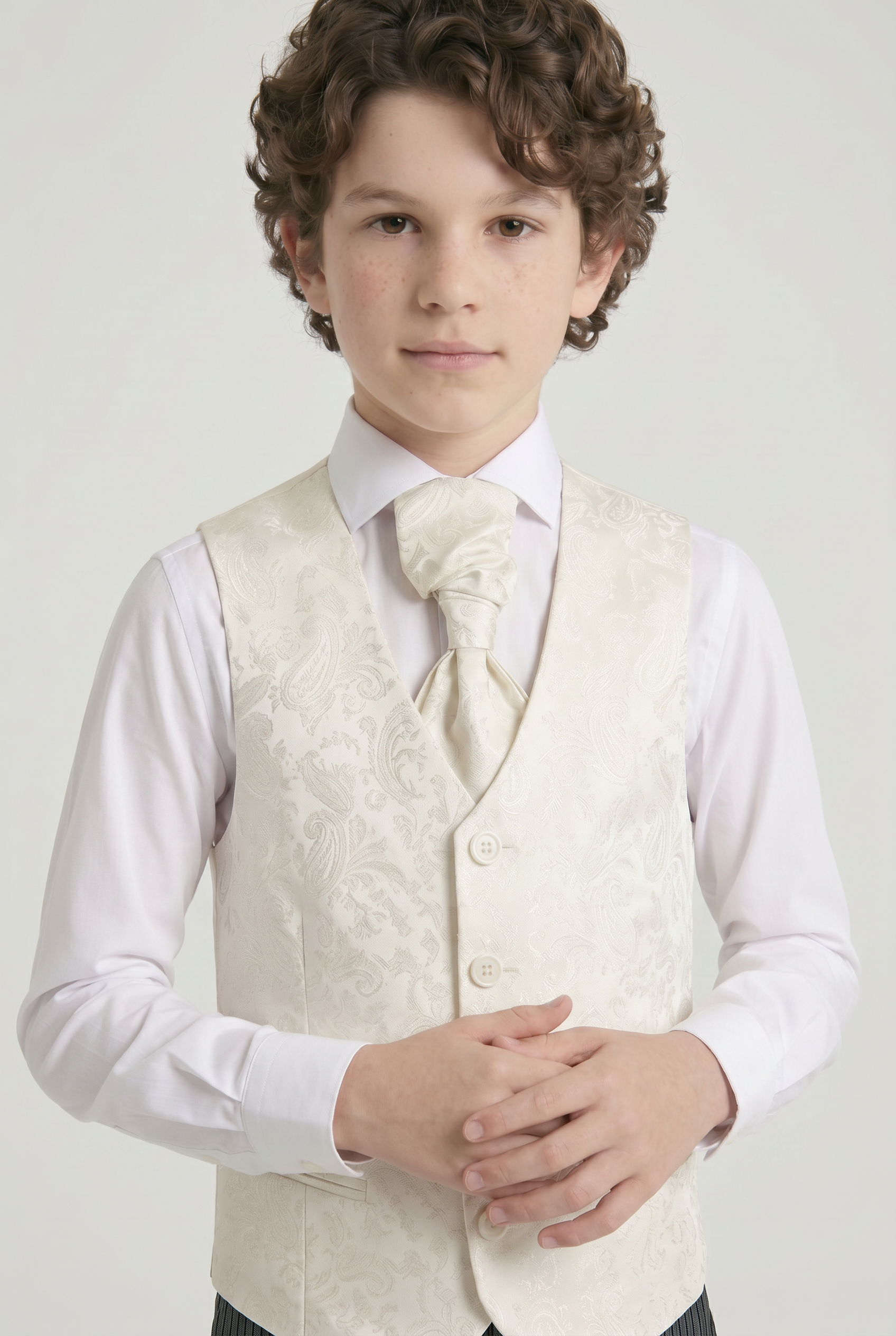 Boys Complete Tail Morning Suit - Black - Ivory