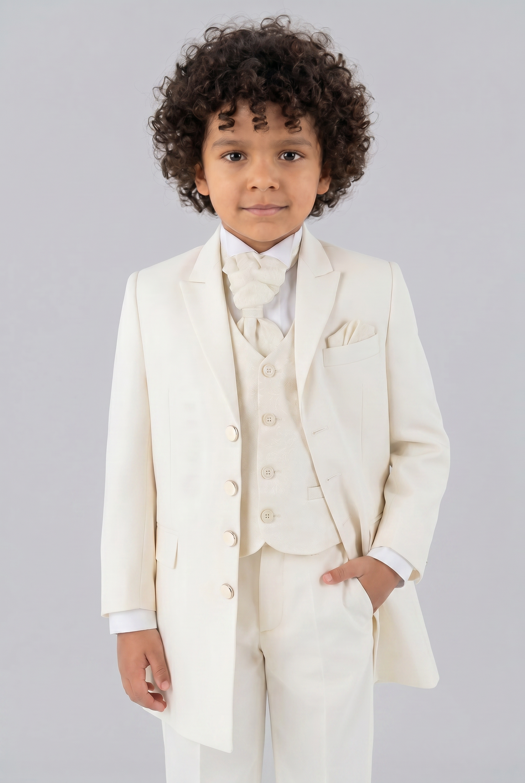 Boys Complete Tail Morning Suit - Cream - Ivory