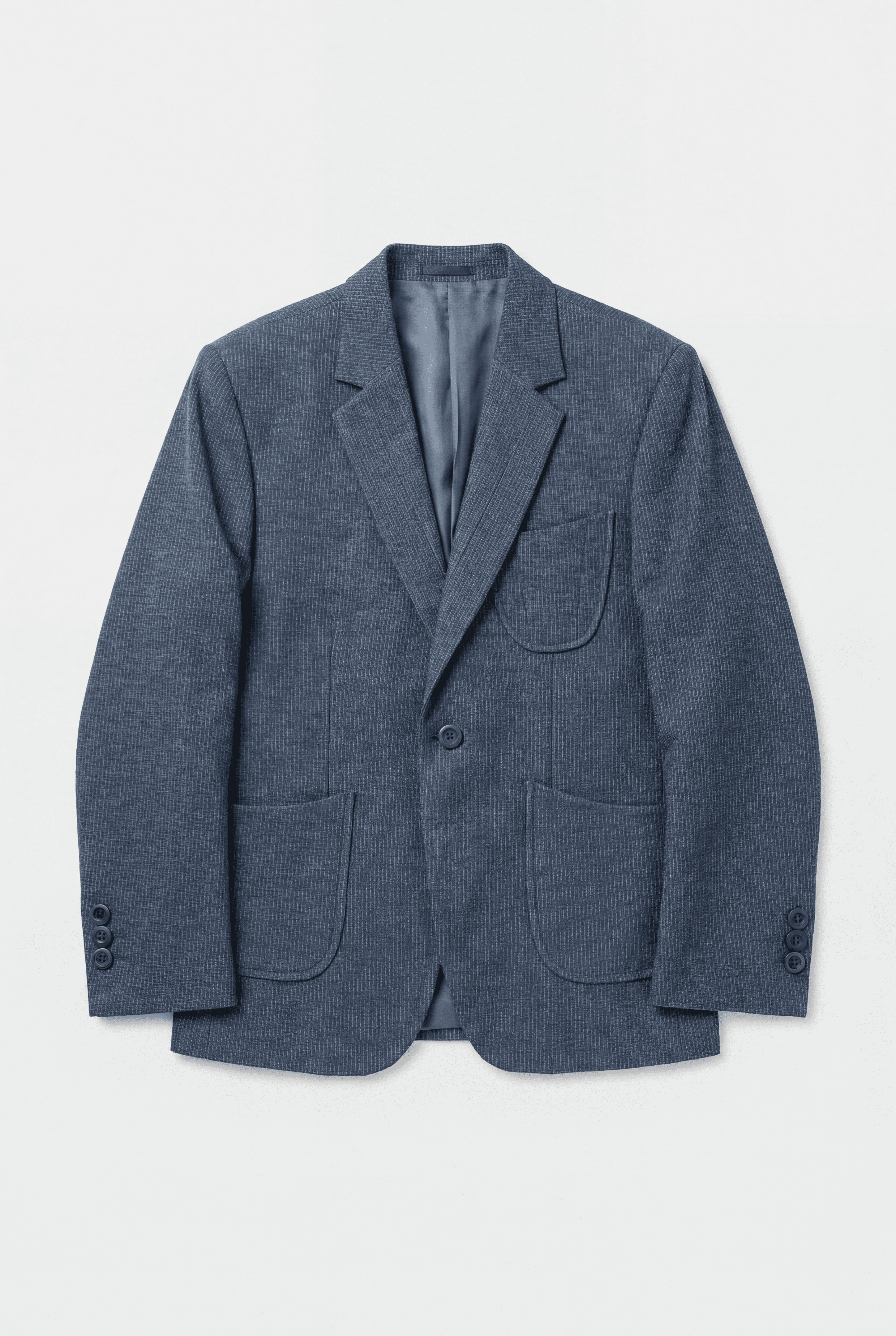 Boys Cotton Blend Slim Fit Formal Twill Blazer - Khaki Green