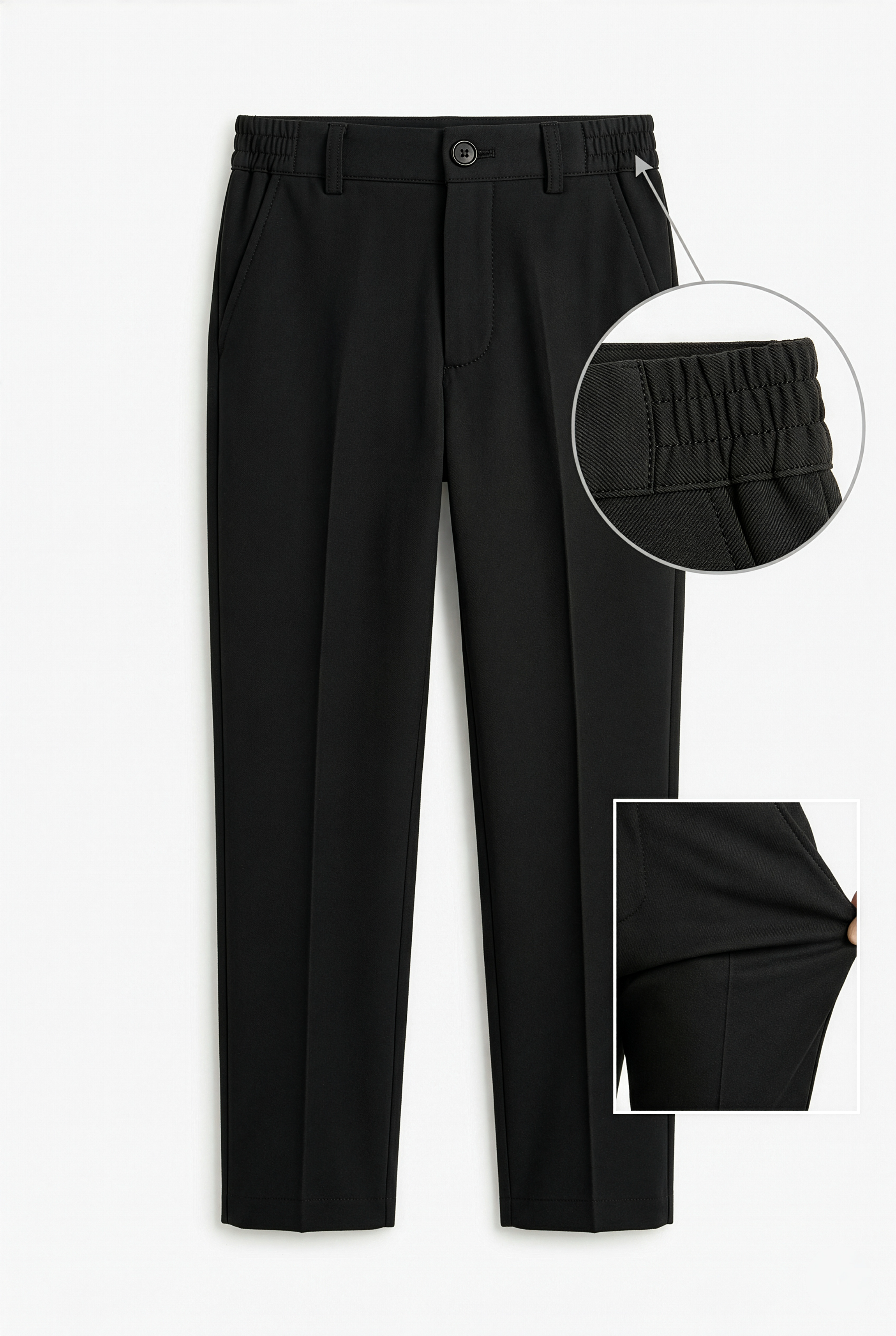 Boys Double Breasted 2-Piece Suit Set - Black