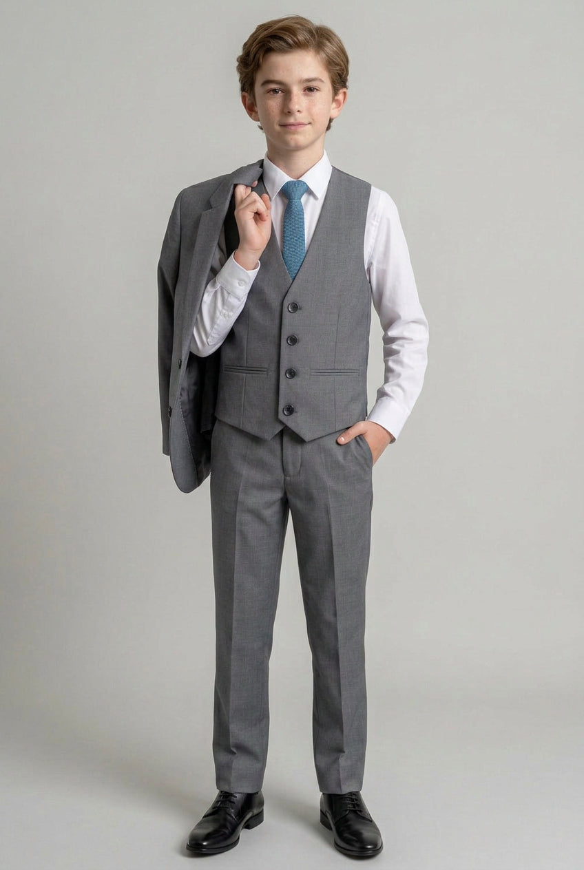 Boys Formal Suit Set - Grey