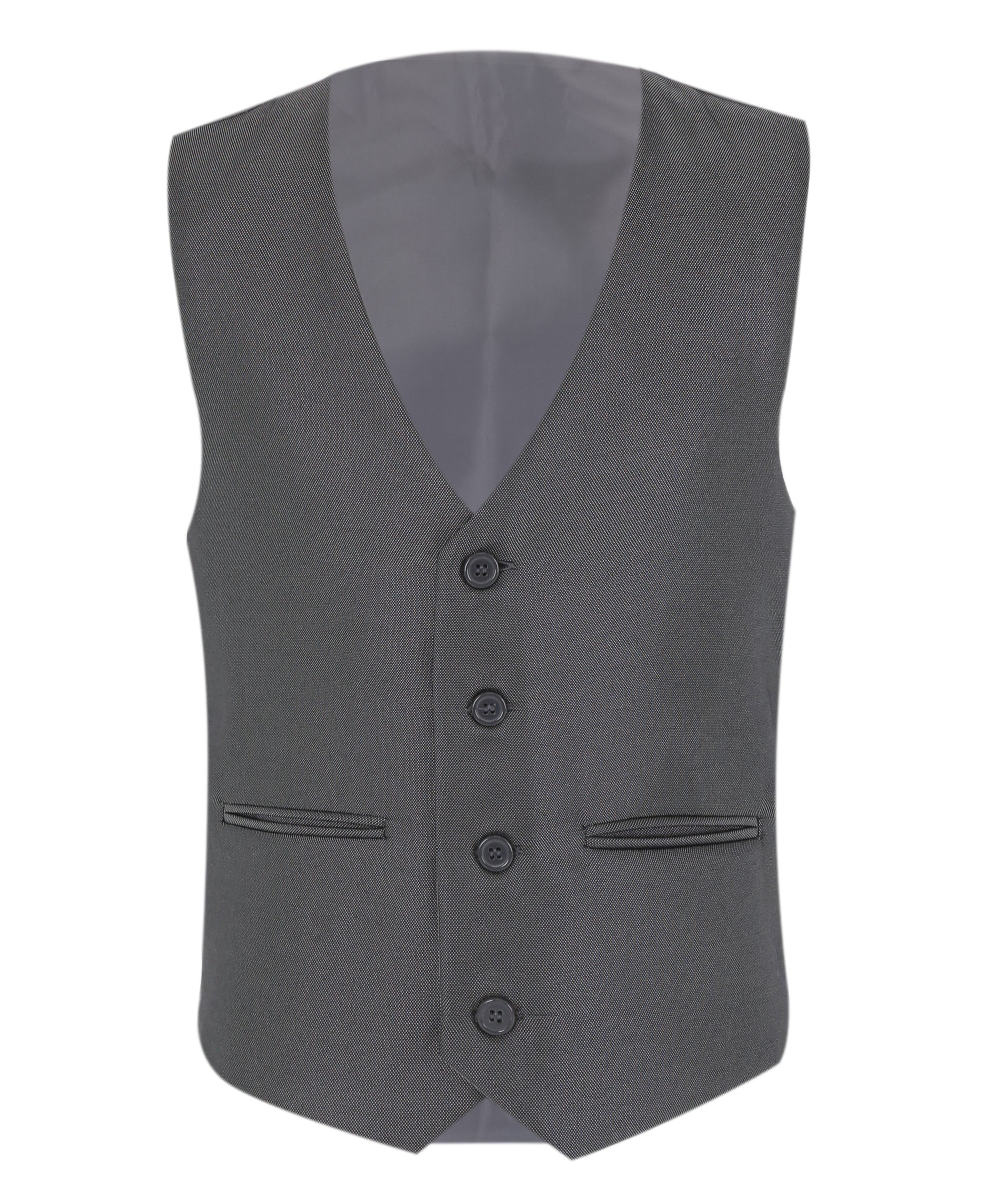 Boys Formal Suit with Patterned Waistcoat and Tie Set - Silver Waistcoat Picture