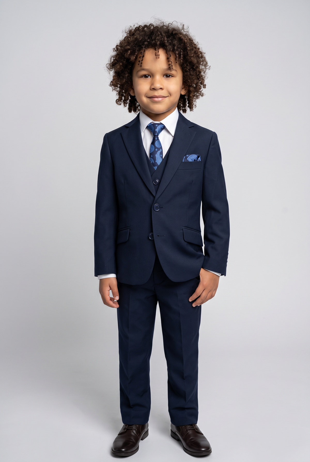 Boys French Navy Blue Suit - Navy Blue