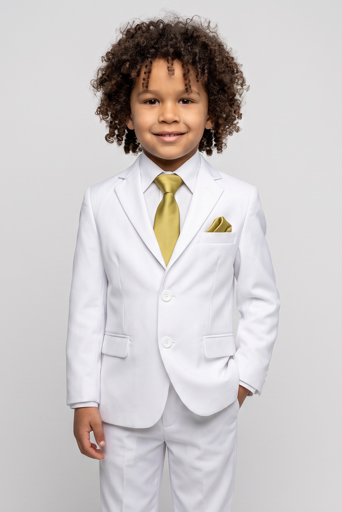 Boys Linen White Communion Suit - RIO - White