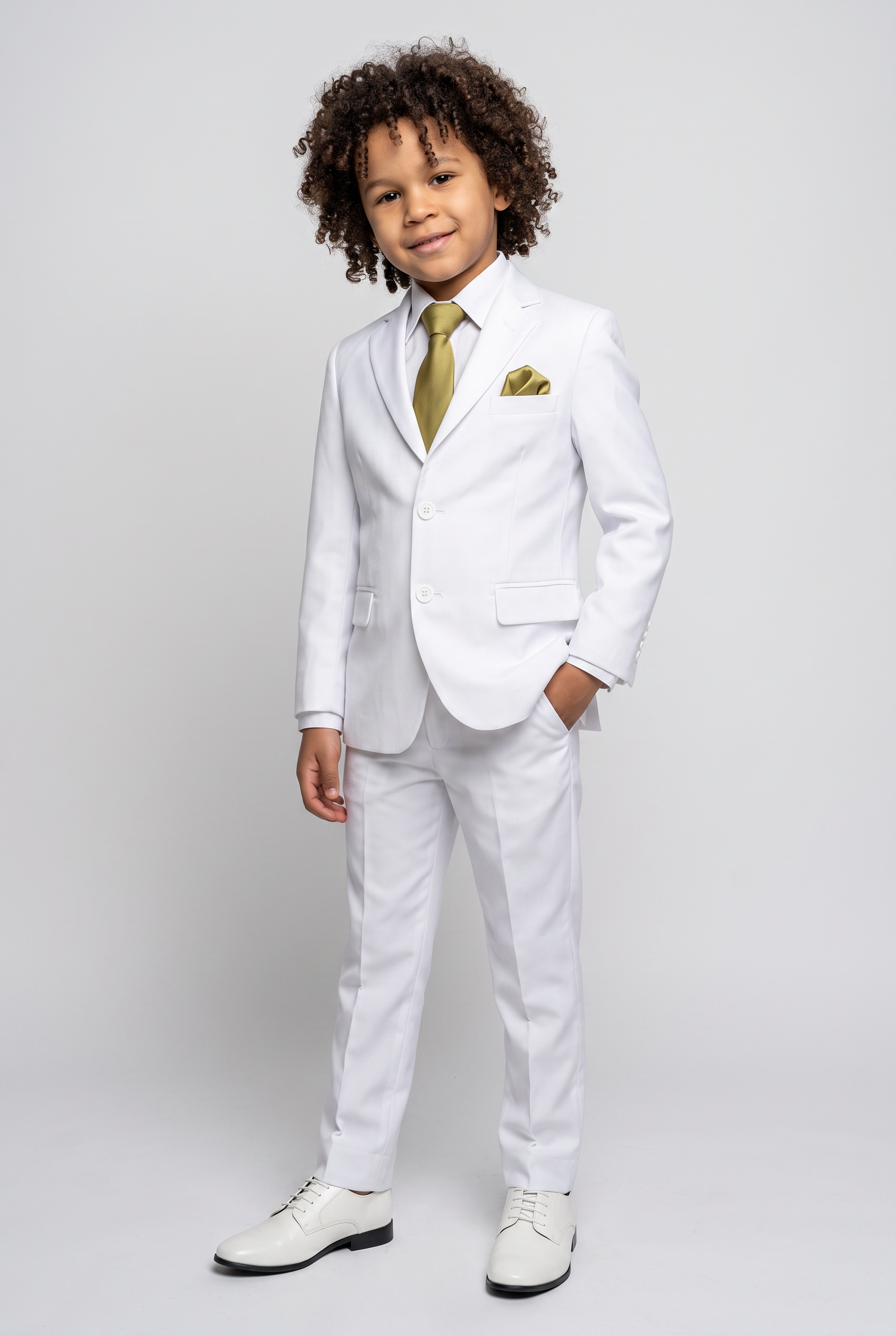 Boys Linen White Communion Suit - RIO - White