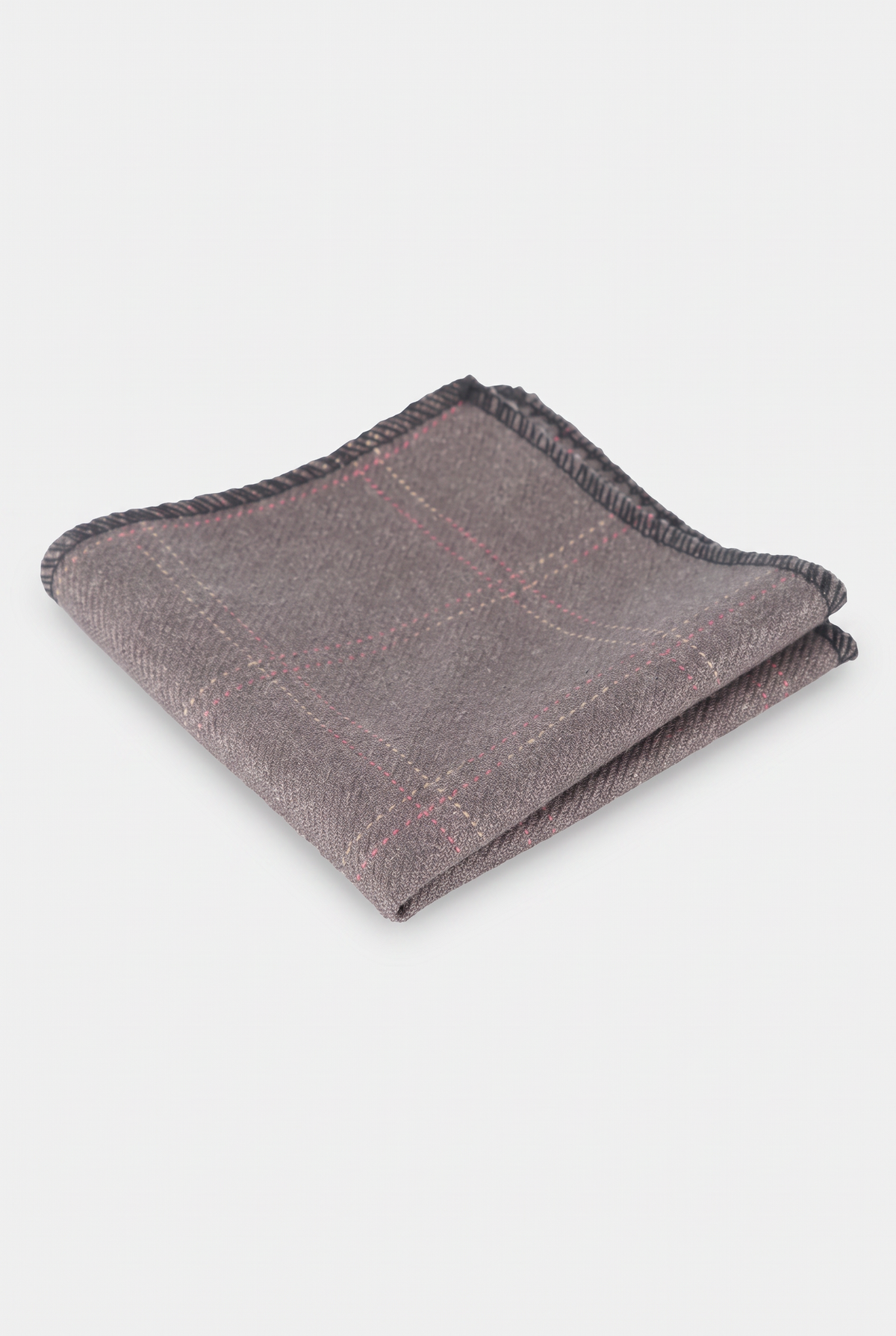 Boys & Men's Check Tweed Pocket Handkerchief - Light Brown