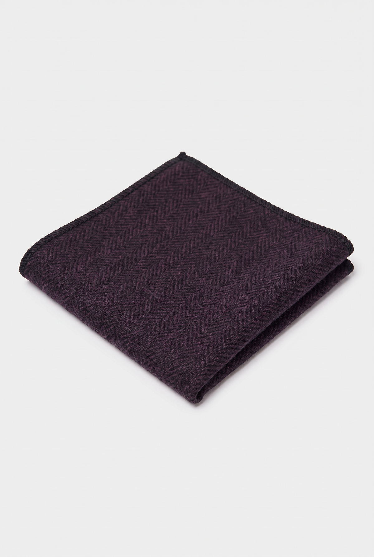Boys & Men's Herringbone Tweed Pocket Handkerchief - Purple