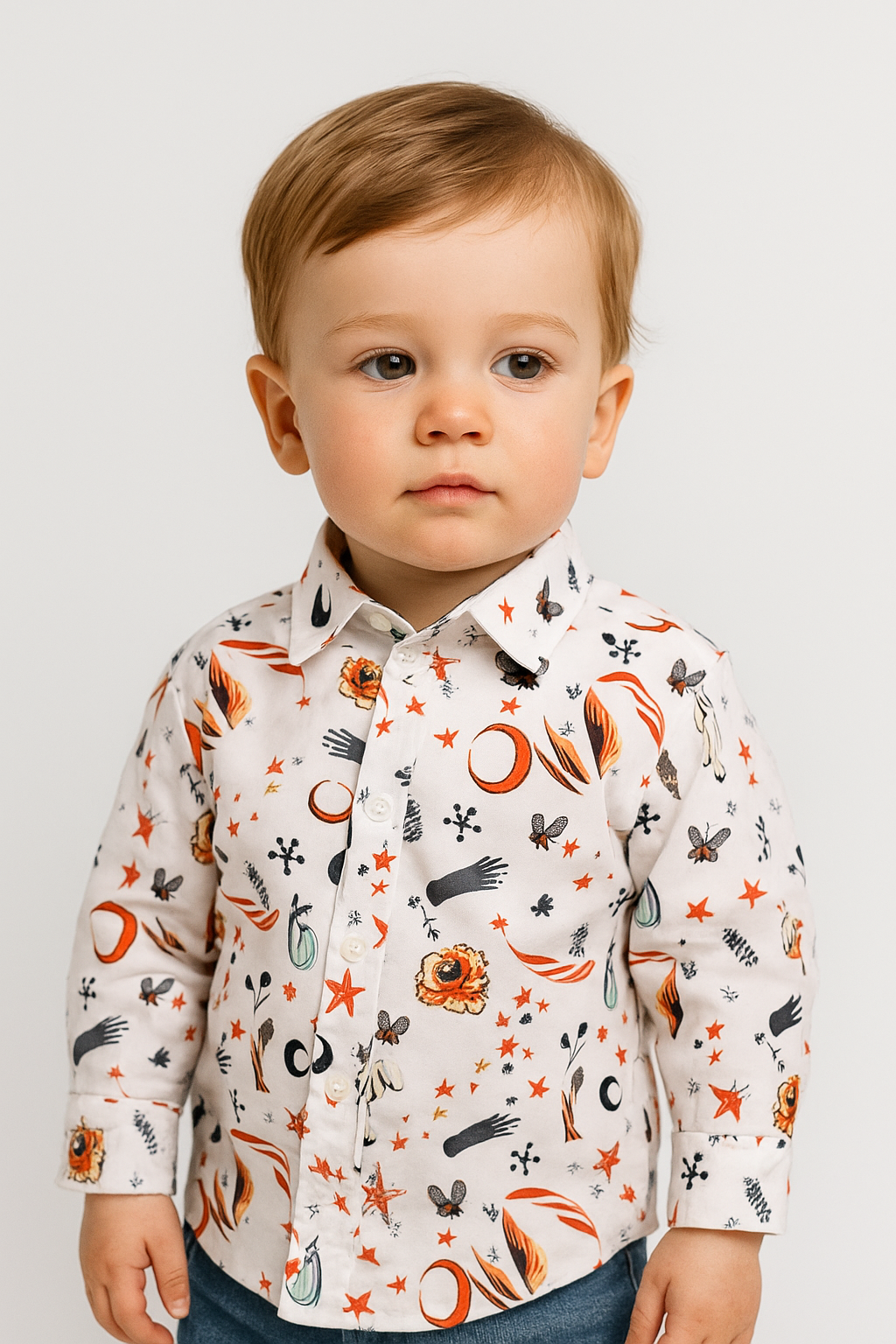 Boys Nautical Printed Fashion Shirt - Multicolour