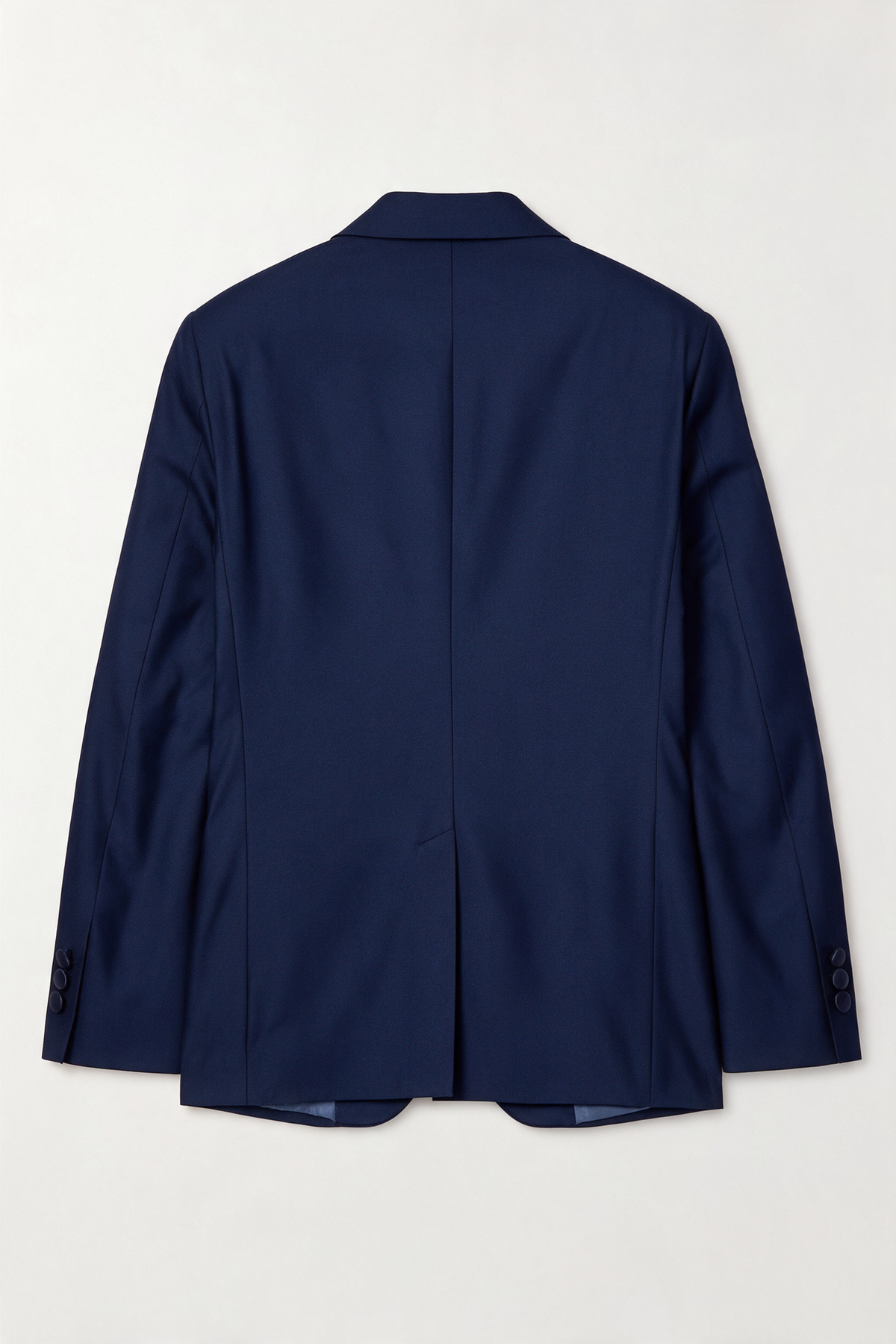 Boys Navy Satin Lapel Tuxedo Suit - 4-Piece or 5-Piece with Cufflink Shirt